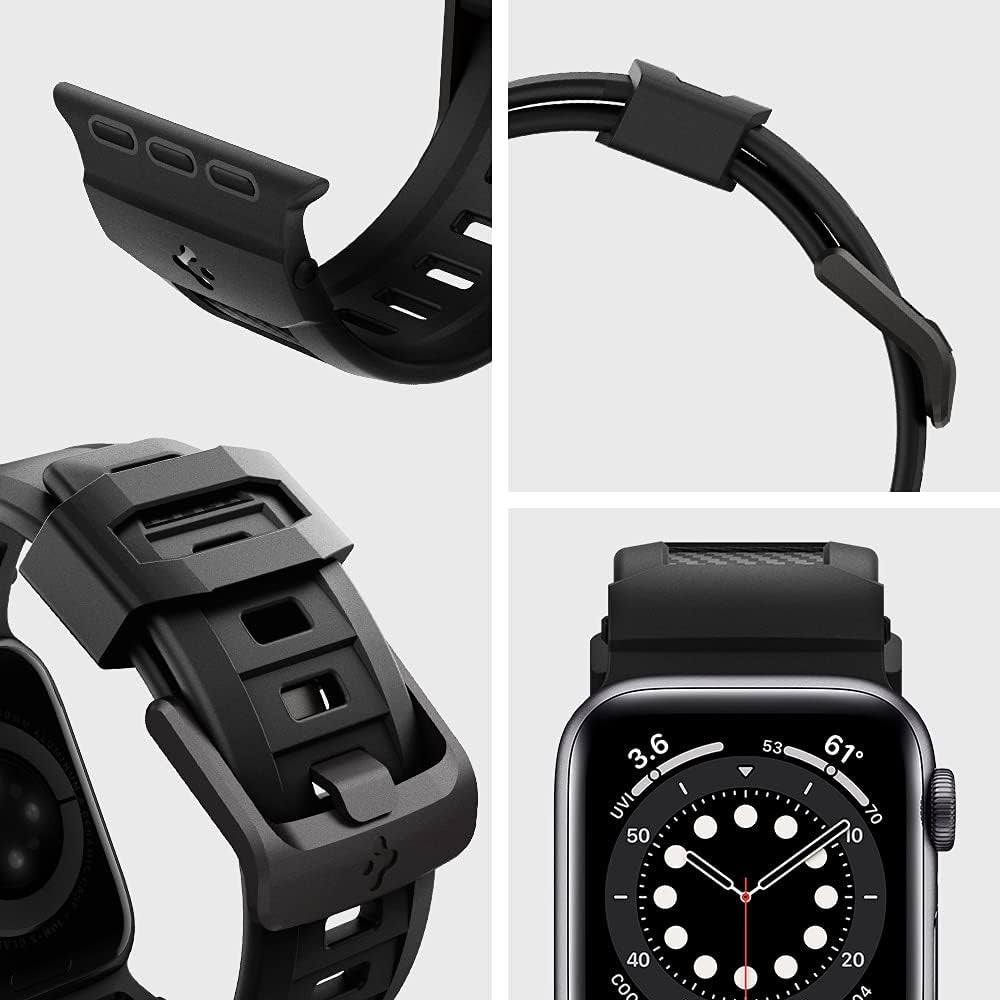 Rugged Band Designed for Apple Watch Band for Apple Watch Ultra 2/Ultra 49Mm, Series 10 46Mm, 9/8/7 45Mm, SE2/SE/6/5/4 44Mm, 3/2/1 42Mm - Matte Black