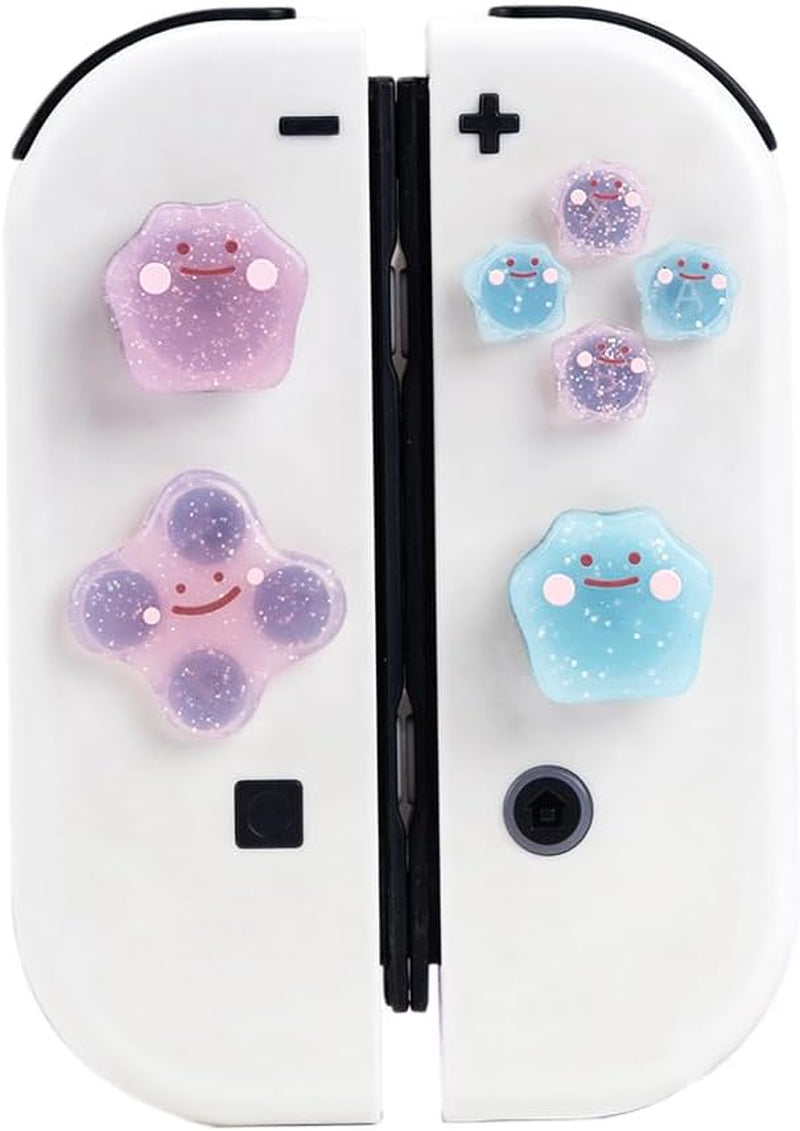 Switch Thumb Grips Caps, Cute Kitty Joystick Caps for Nintendo Switch/Lite/Switch OLED, 4 PCS Thumbstick Cover, Analog Stick Button Cover for NS Joycon Controller Accessories,Strawberry