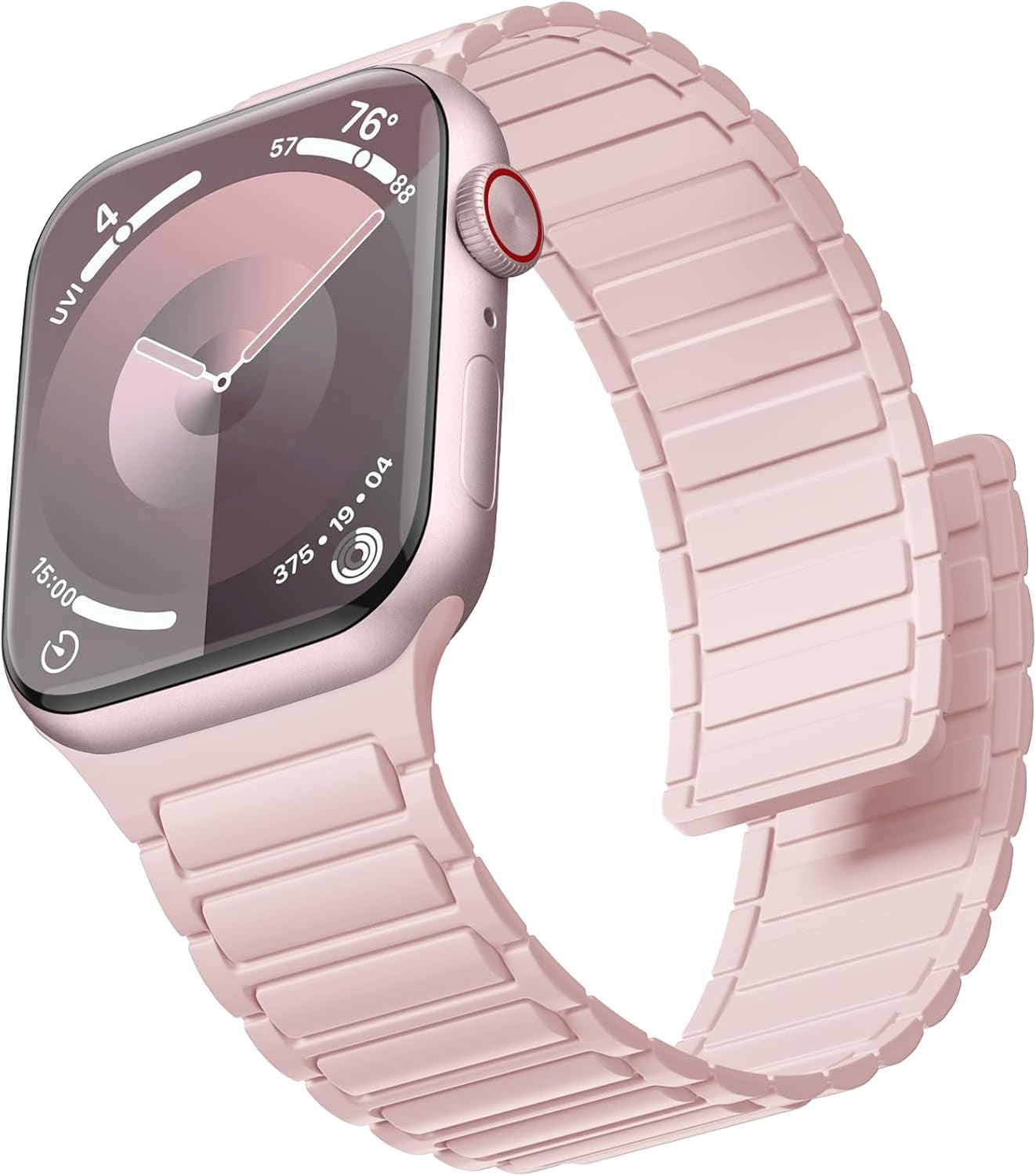Magnetic Band Compatible with Apple Watch 45Mm for Men 46Mm 44Mm 42Mm 41Mm 40Mm 38Mm 49Mm Bands, Sport Silicone Strap Strong Magnet Link Wristband for Iwatch Series 10 9 8 7 6 5 4 3 SE Ultra 2