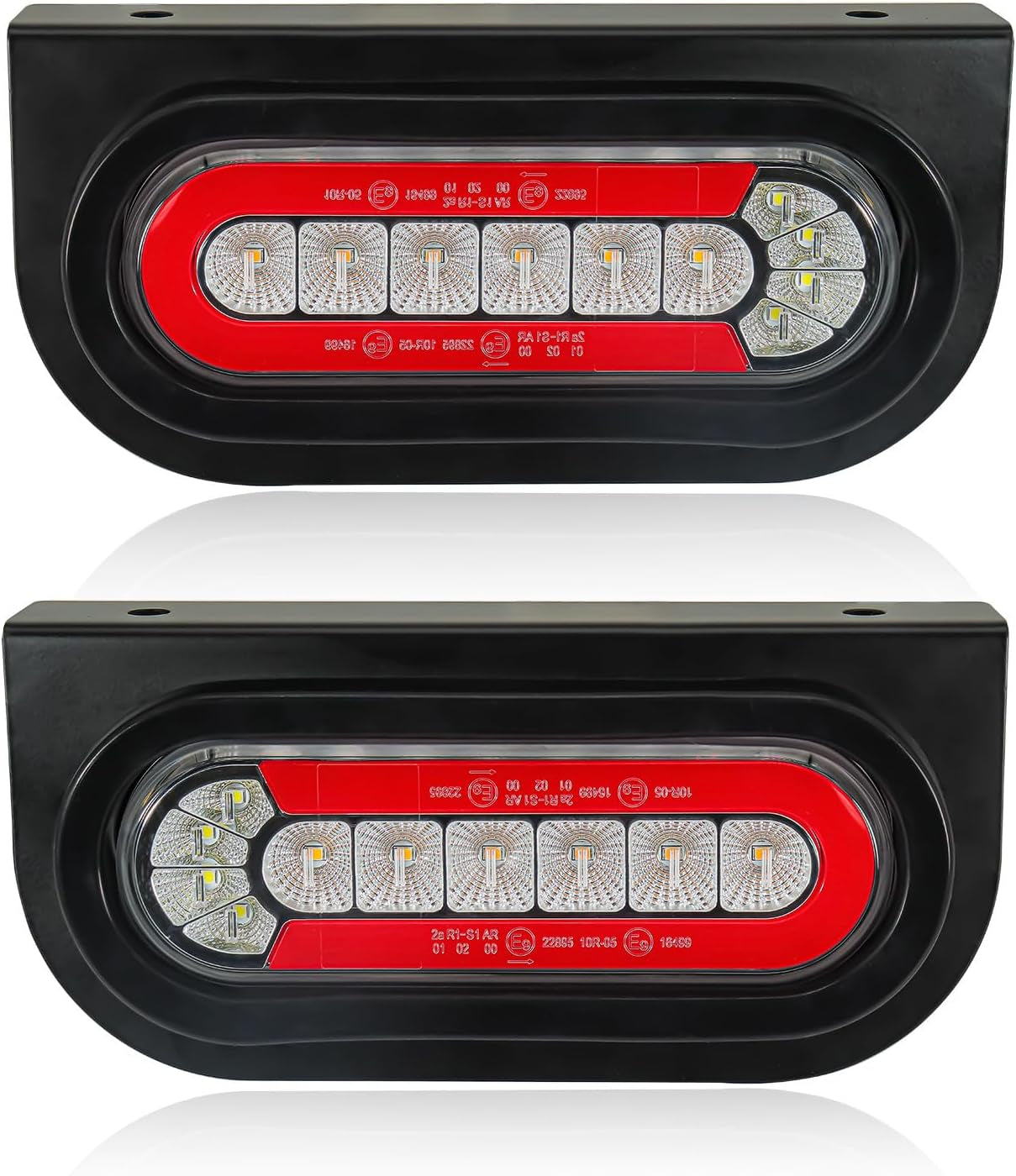 Trailer Lights with Bracket, Oval LED Trailer Lights with Sequential Turn Signal, Tail, Brake, Reverse, Submersible Boat Trailer Light Kit for Trucks, Tractor, Utility Trailer, RV, Caravan TRUCK DRIVER