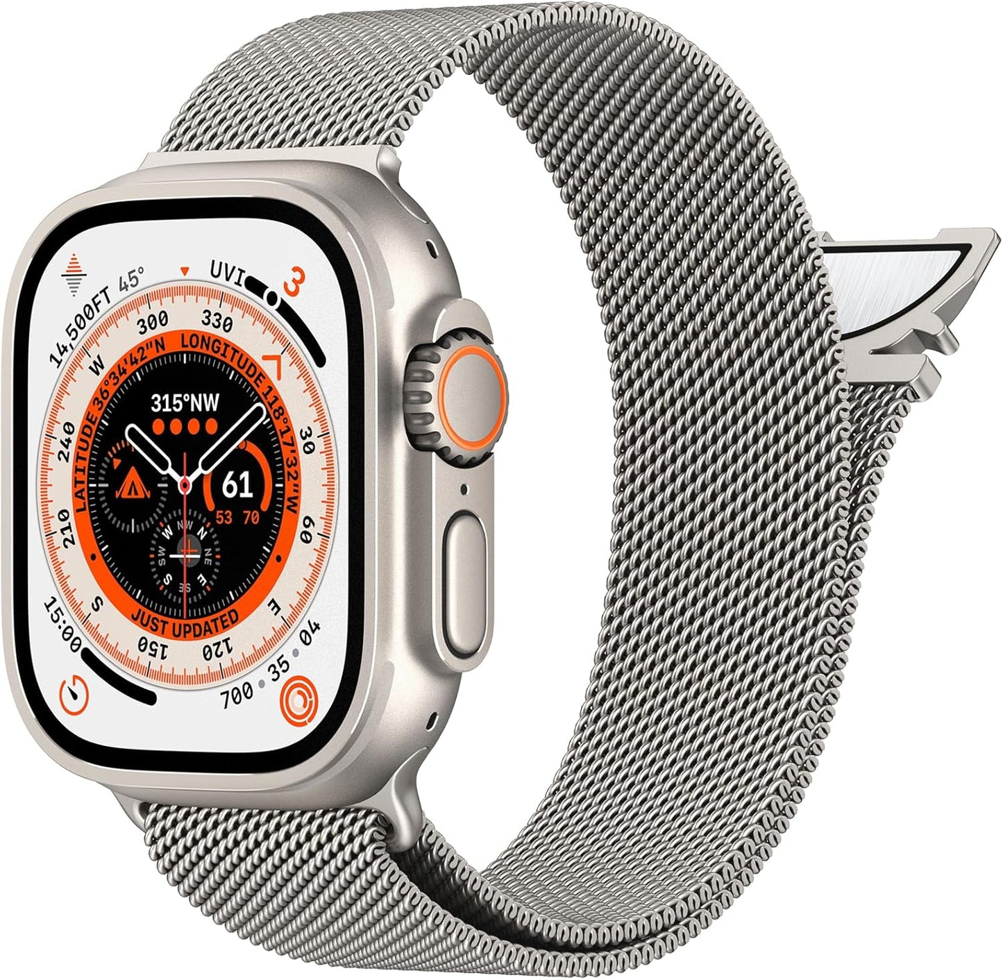 Milanese Mesh Loop Compatible with Apple Watch Band 40Mm 41Mm 38Mm 42Mm Series 10 9 8 7 SE 6 5 4 3 2 1 Men & Women, Stainless Steel Wider Metal Strap with Magnetic Clasp for Iwatch Bands