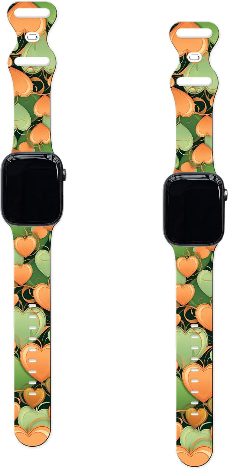 Sport Band Compatible with Apple Watch Bands 49Mm 45Mm 44Mm 42Mm 41Mm 40Mm 38Mm Women Girl, Silicone Floral Printed Fadeless the Roses Pattern Design Strap for Iwatch Series 9,8,7,6,5,4,3,2,5,SE