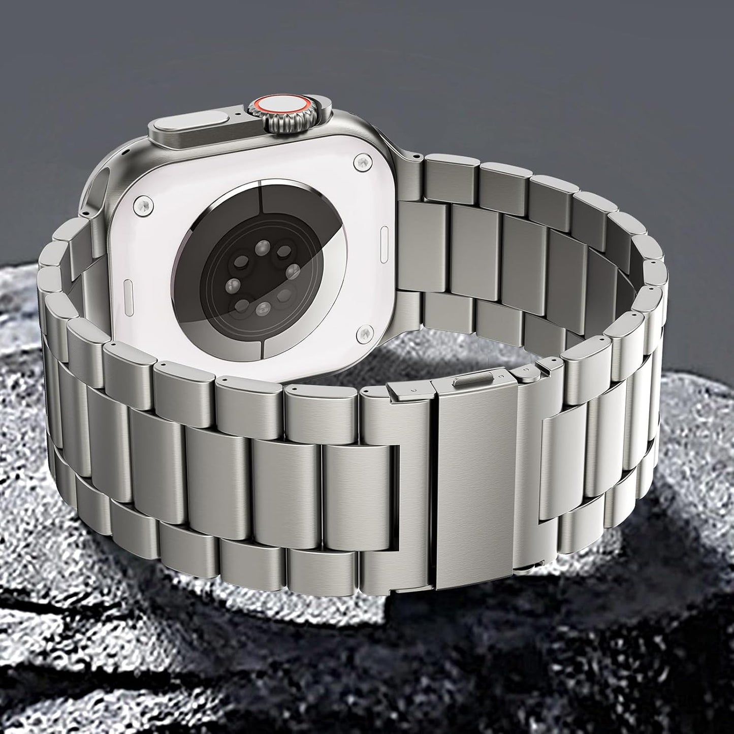 Titanium Band Compatible with Apple Watch Ultra 2 & Ultra Band 49Mm 46Mm 45Mm 44Mm 42Mm,Lightweight Titanium Metal Strap for Iwatch Series 10 9 8 7 6 5 4 3 2 1 Men