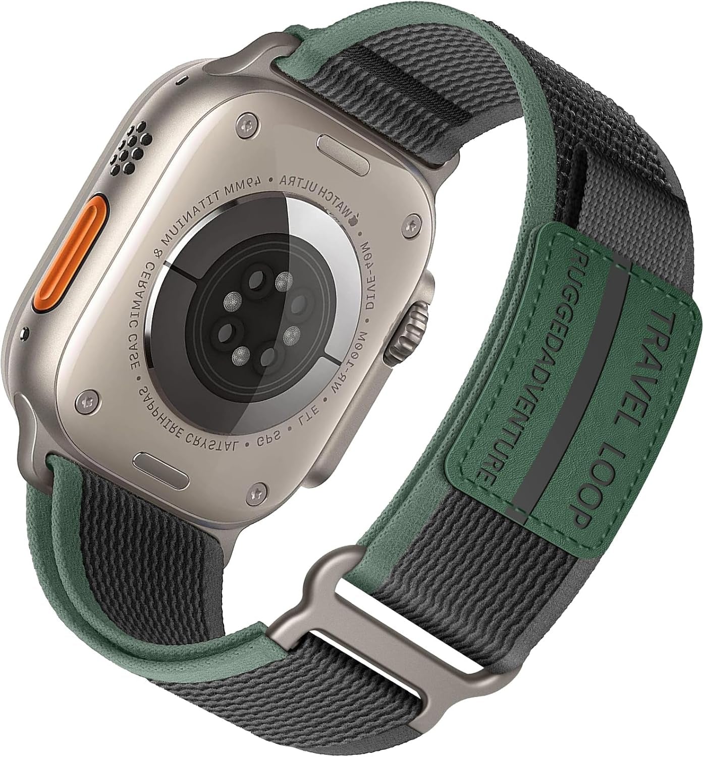 Trail Loop Nylon Band - Compatible with Apple Watch Ultra 2 Band 49Mm 46Mm 45Mm 44Mm 42Mm 41Mm 40Mm 38Mm Men Women,Rugged Braided Elastic Weave Sport Strap for Iwatch Ultra Series 10/9/8/7/6/SE/5/4/3