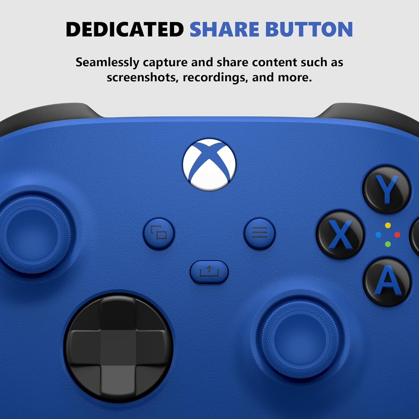 Wireless Controller Shock Blue - Wireless - Bluetooth - USB Series X, Series S, One, PC, Android, Ios, Tablet - Shock Blue