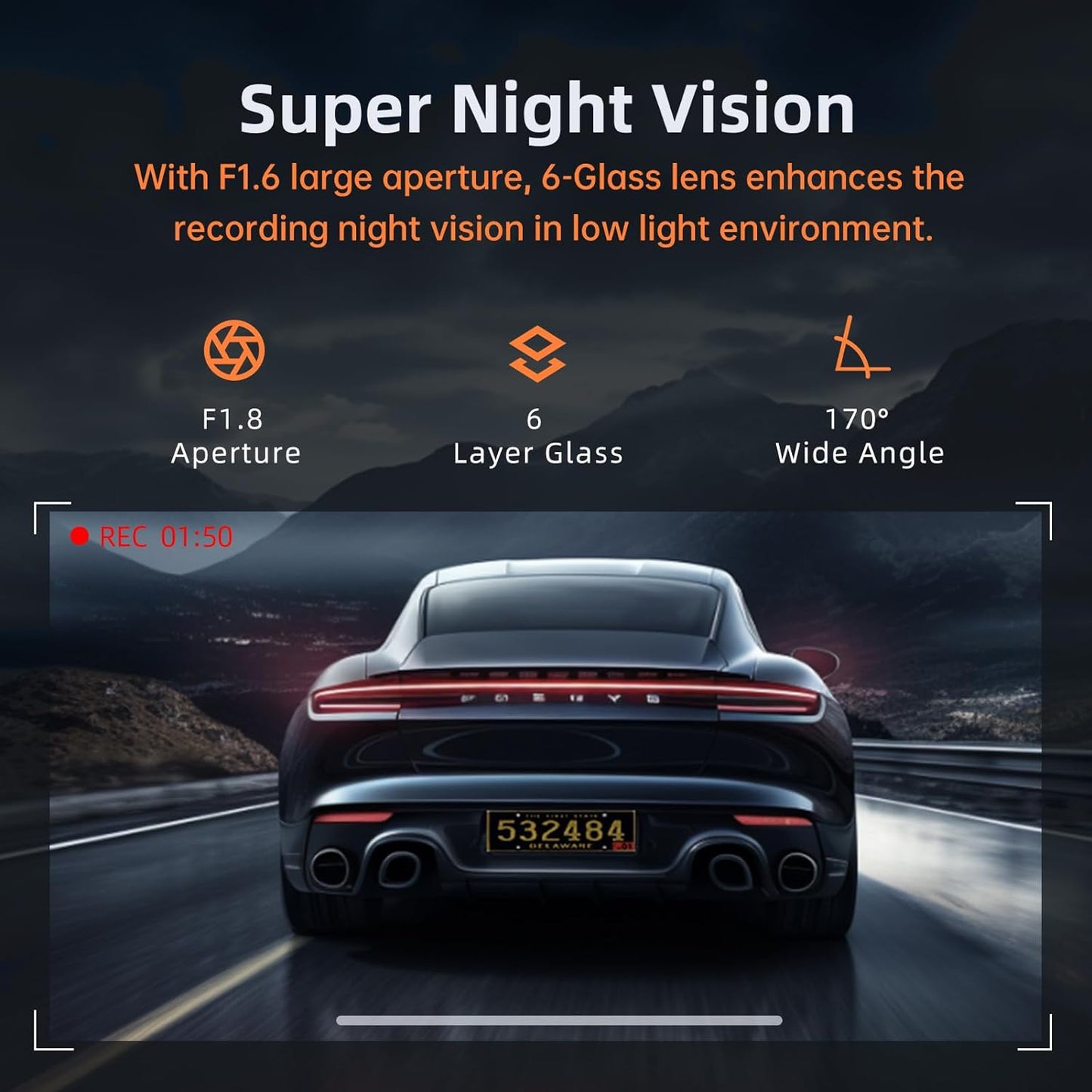 Dash Cam Front and Rear, 4K+1080P Dual Dash Camera for Cars, Built-In Wifi GPS Dashboard Camera, 2.4" IPS Screen Dashcam, 170° Wide, Night Vision, WDR, G-Sensor, 32GB SD Card Included