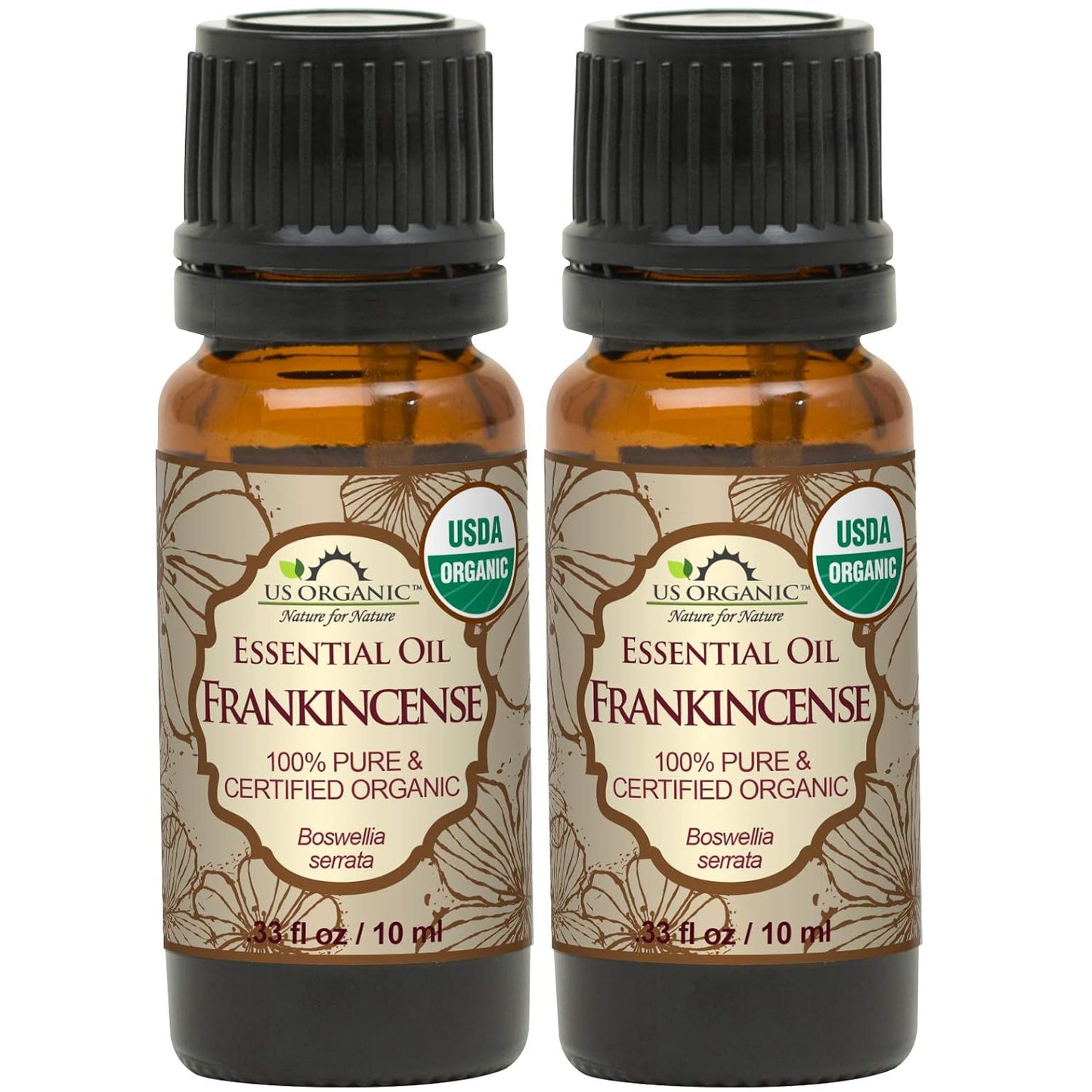 100% Pure Peppermint Essential Oil - USDA Certified Organic - 10 Ml Pack of 2 - W/Improved Caps and Droppers (More Size Variations Available) TLBH