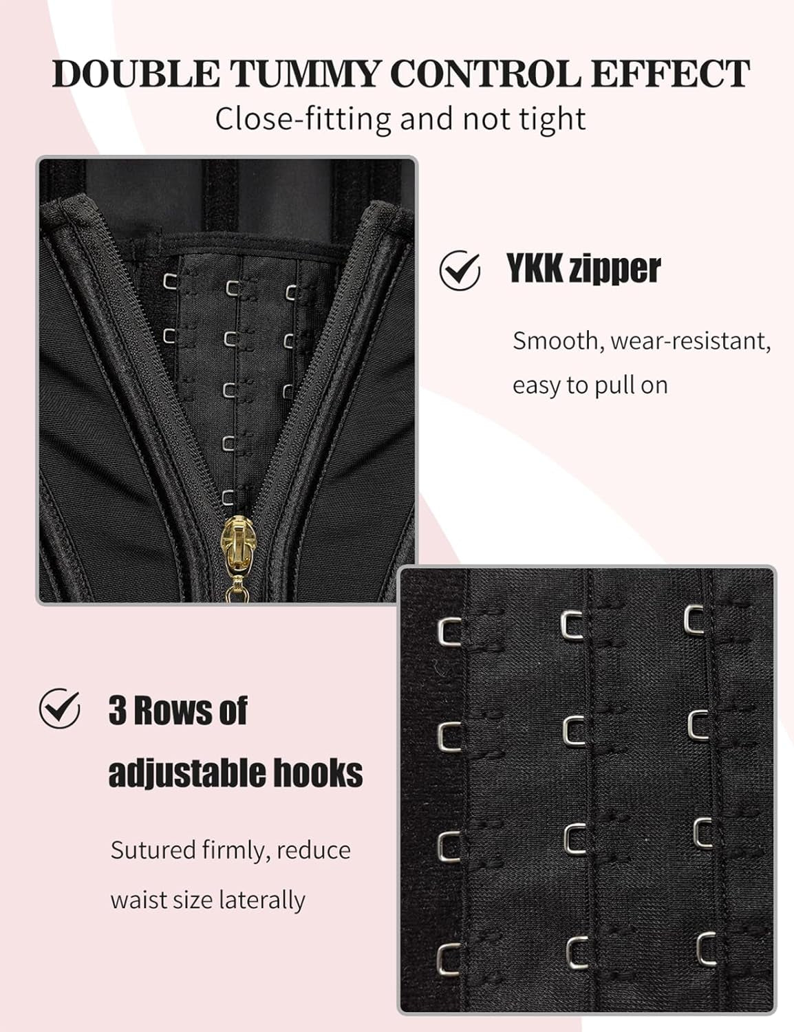 Waist Trainer for Women, Tummy Control Sports Girdle, Workout Body Shaper with Adjustable Shoulder Strap