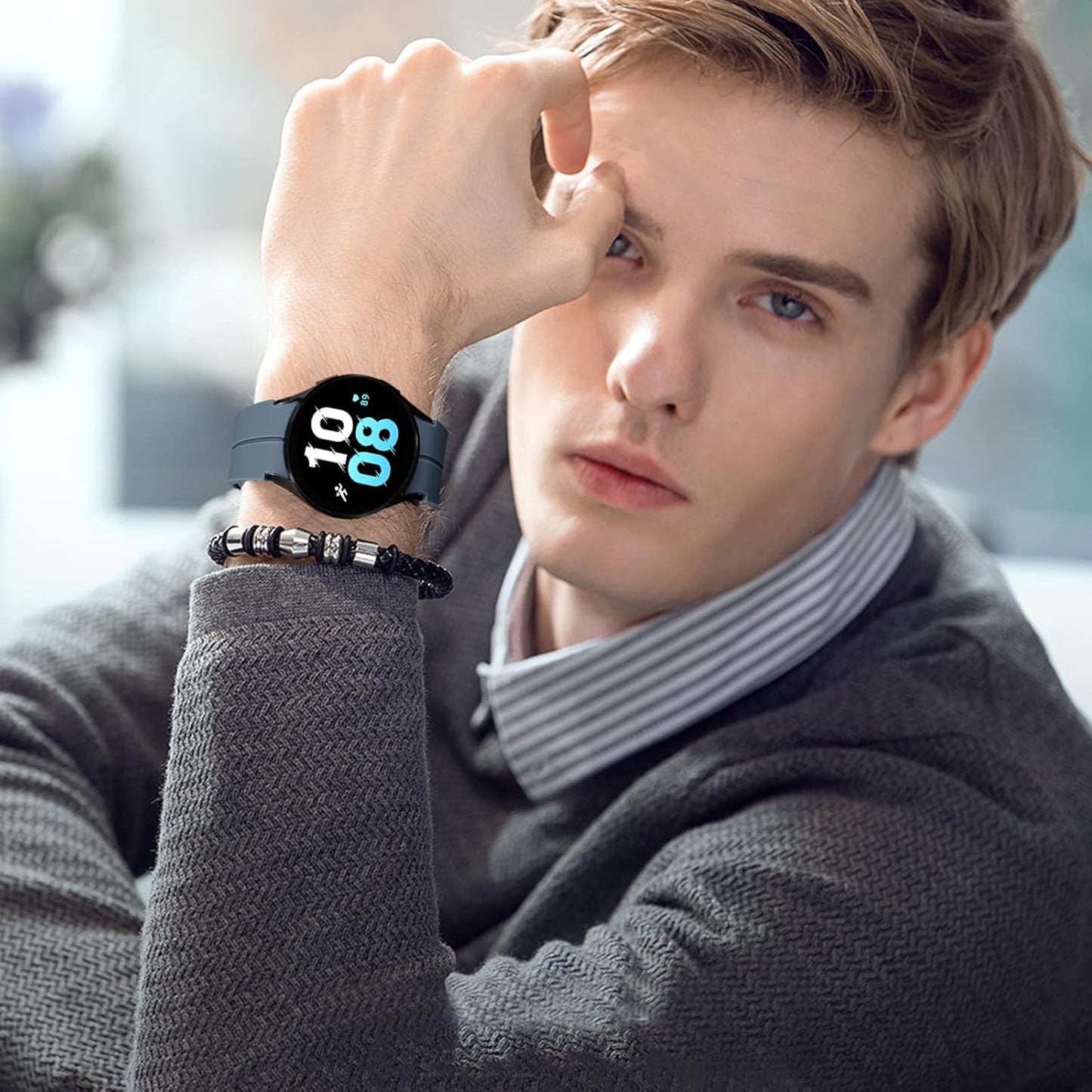ππ’ππ°ππ² Bands Compatible for Samsung Galaxy Watch 5 Pro 45Mm/Galaxy Watch 7 6 5 40Mm 44Mm Band, No Gap Silicone Replacment Strap with Colorful Buckle