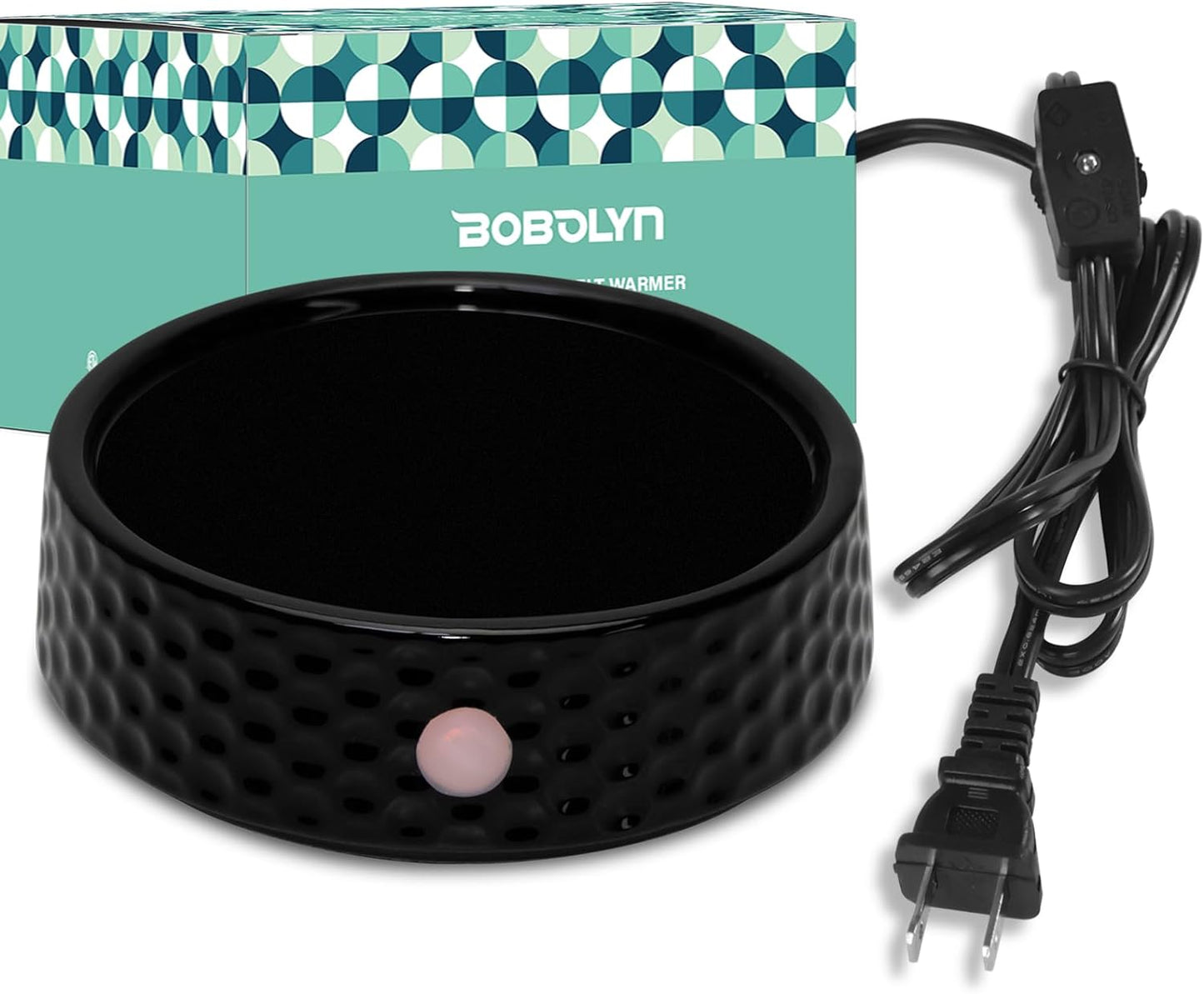 Electric Large Candle Warmer Plate - Ceramic Candle Wax Warmers for Jar Candles, Coffee Mug Warmer, Cup Warmers for Home Office, Aromatherapy Fragrance and Heating Beverage, Milk, Tea, Hot Chocolate