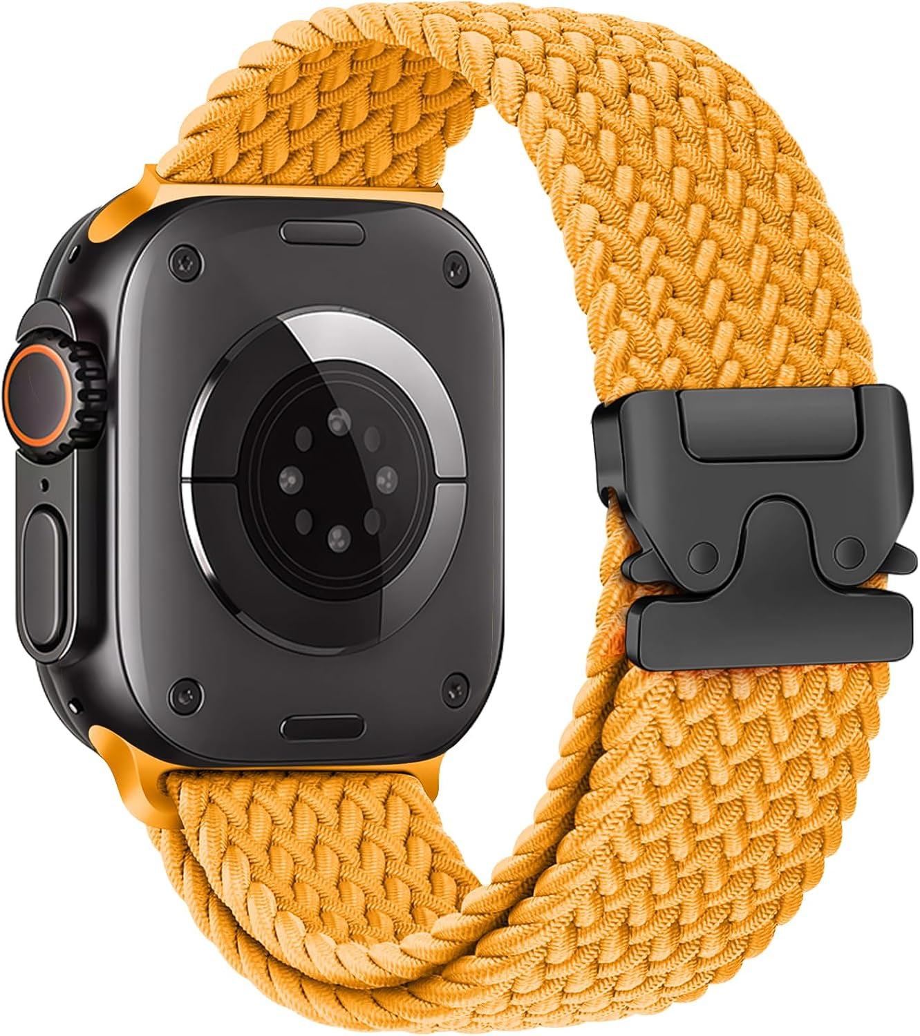 Braided Solo Loop for Apple Watch Ultra/2 Bands 49Mm 46Mm 45Mm 44Mm 42Mm Men/Women,Parachute Buckle Stretchy Elastic Nylon Sport Strap Wristband for Iwatch Bands Series 10 9 8 7 6 5 4 3 SE/2