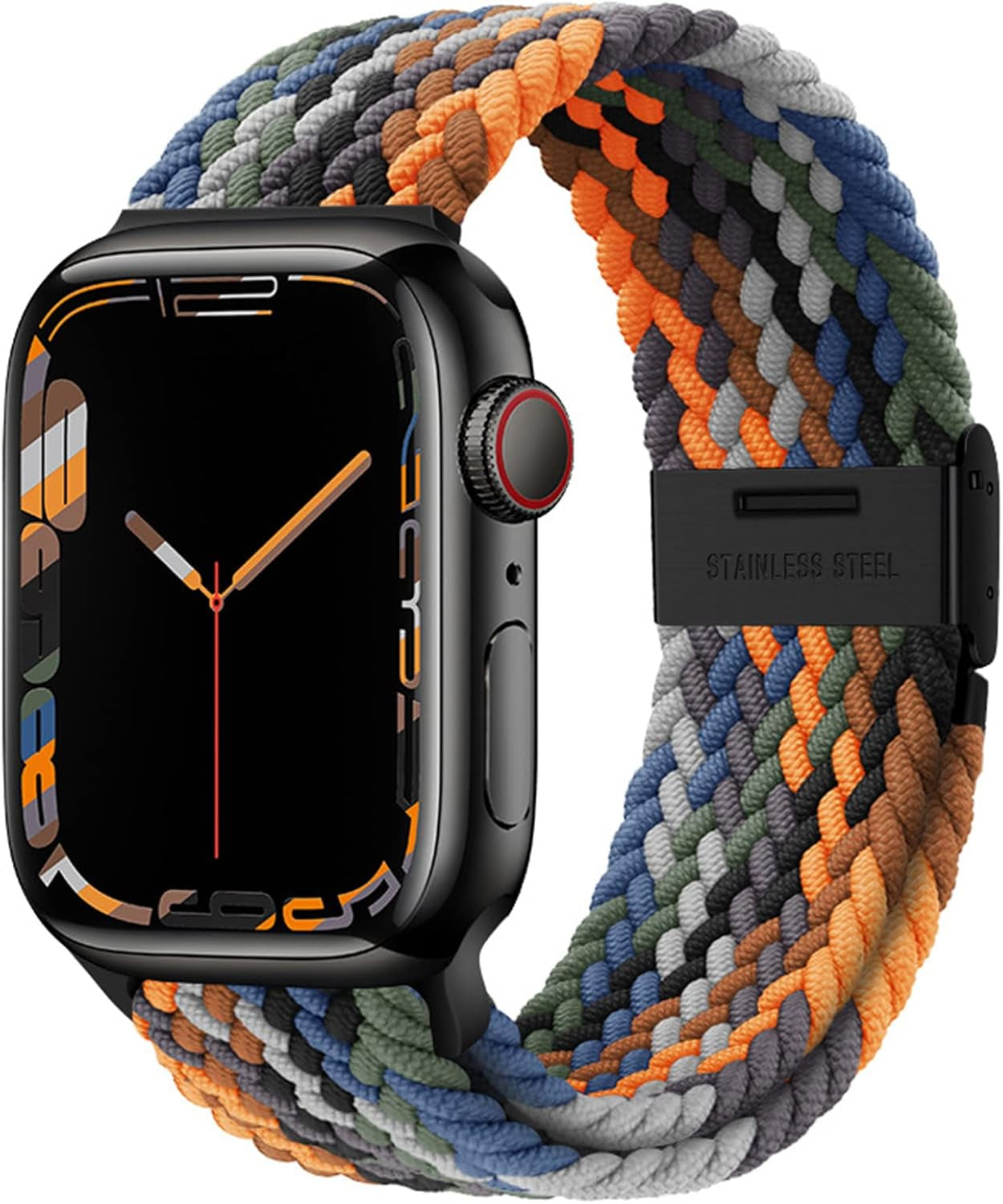 Stretchy Braided Solo Loop Compatible with Apple Watch Bands 38Mm 40Mm 41Mm 42Mm 44Mm 45Mm for Women Men Adjustable Straps Elastic Sport Wristbands for Iwatch Series 8 7 6 SE 5 4 3 2 1 Ultra