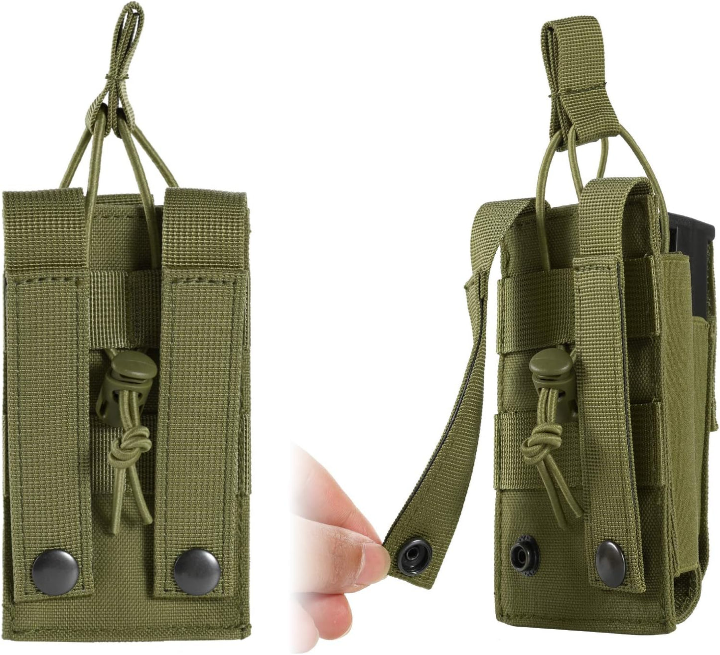 Molle Mag Pouch, Open Top Single/Double/Triple Magazine Pouch Holder Carrier for M4 M16 AK AR Glock M1911 92F 9Mm