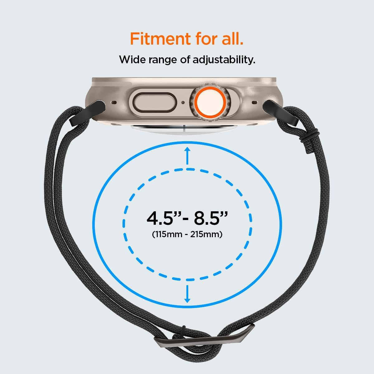 Lite Fit Ultra Band Designed for Apple Watch Band for Apple Watch Ultra2/Apple Watch Ultra 49Mm, Series 9/8/SE2/7/6/SE/5/4/3/2/1 45Mm/44Mm/42Mm Nylon Solo Loop