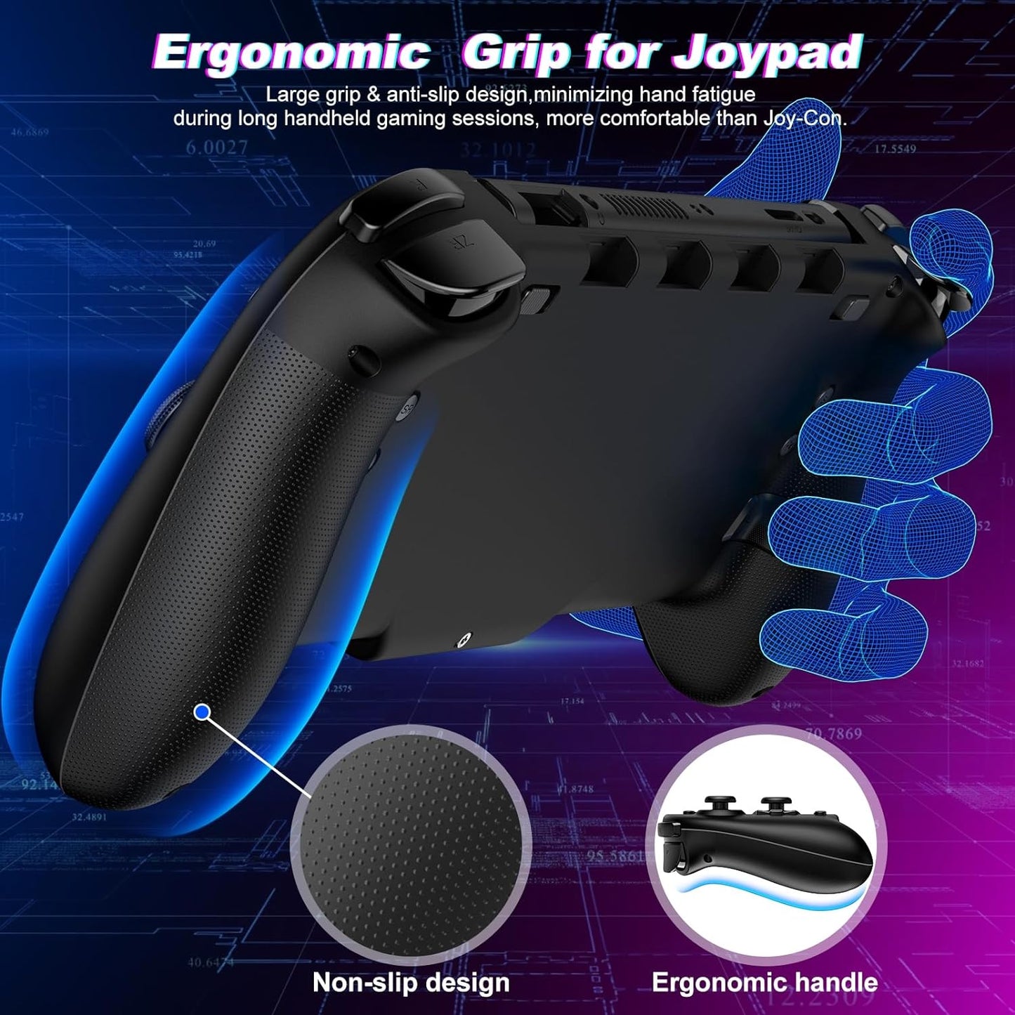 Switch Controllers for Nintendo Switch/Oled Controller, Switch Wireless Pro Controller One-Piece Joypad, Full-Size Ergonomic Handheld Mode Controller with Battery/Rgb/Turbo/Programming(Black)