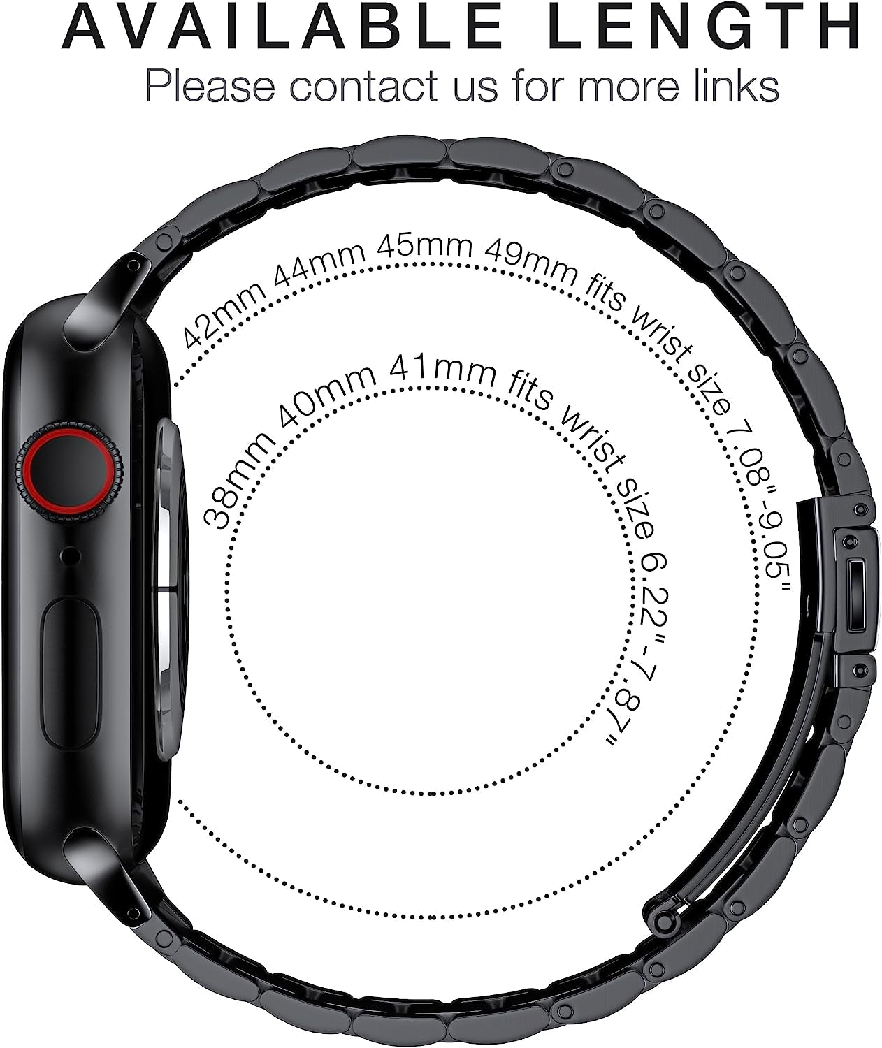 Metal Band Compatible with Apple Watch Bands for Men & Women 49Mm 45Mm 44Mm 42Mm 41Mm 40Mm 38Mm, Business Stainless Steel Strap for Iwatch Bands Ultra 2, SE, Ultra Series 10 9 8 7 6 5 4 3 2 1