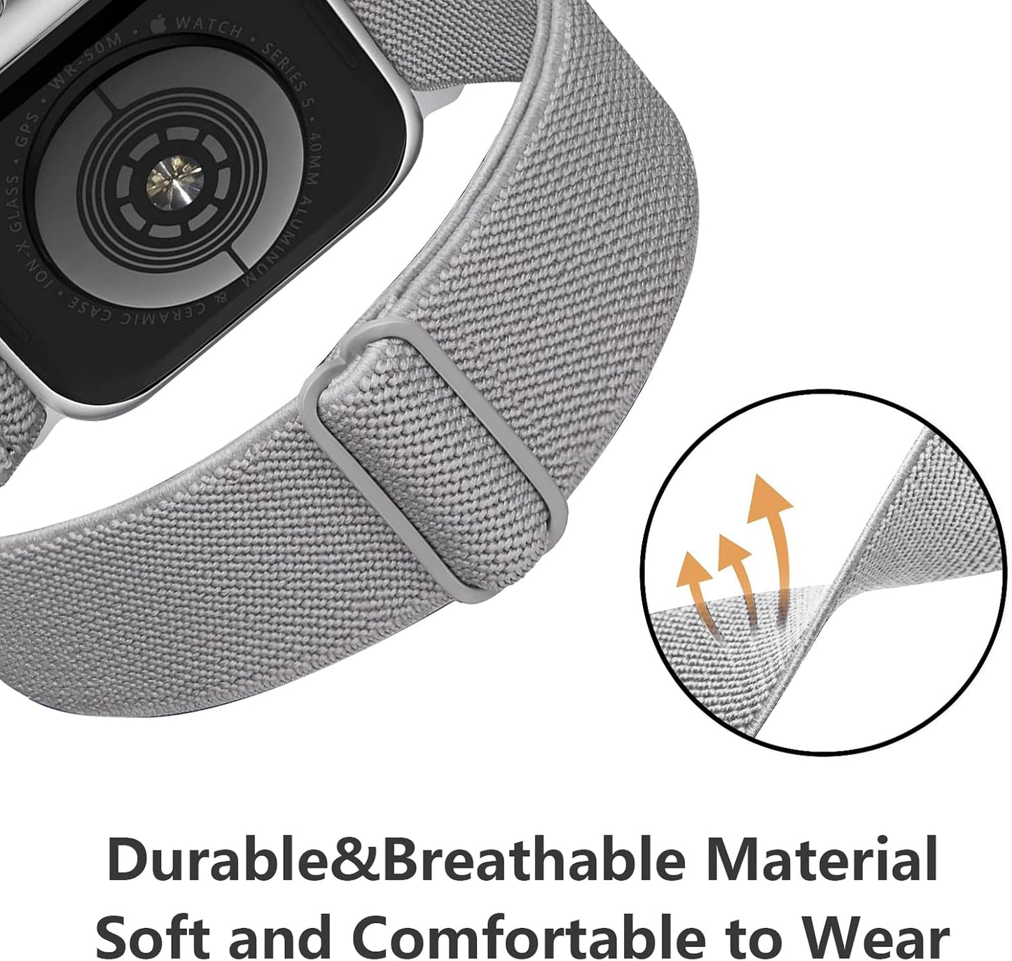 Nylon Stretchy Watch Straps Compatible with Apple Watch Band 38Mm 40Mm 41Mm 42Mm 44Mm 45Mm, Adjustable Leopard Sport Strap Women Men Solo Loop Wristbands for Iwatch Series 7 6 5 4 3 2 1 SE