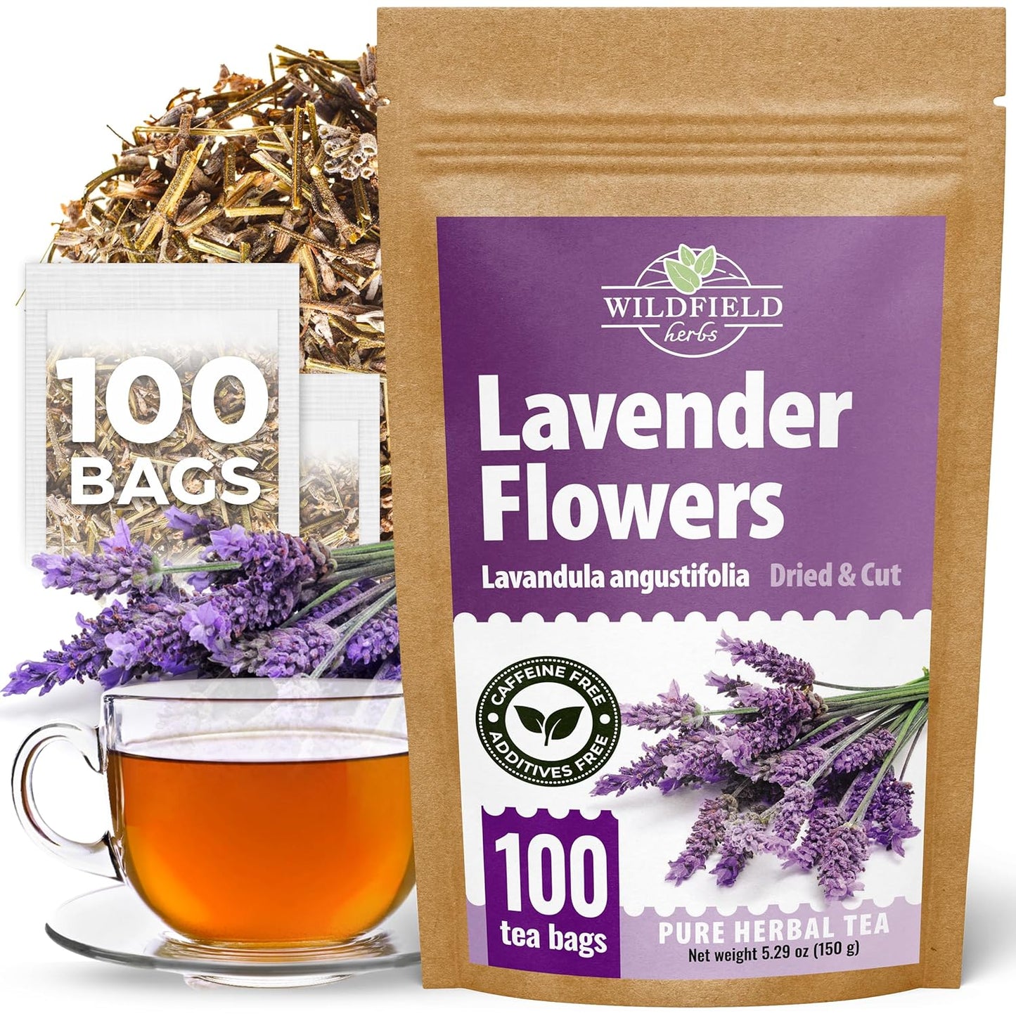100 Bags Ginger Tea Bags Ginger Root Tea Dry Dried Herb (Zingiber Officinale) - 100 Count 1.5G Tea Bags Ginger Raíz De Jengibre TLBH