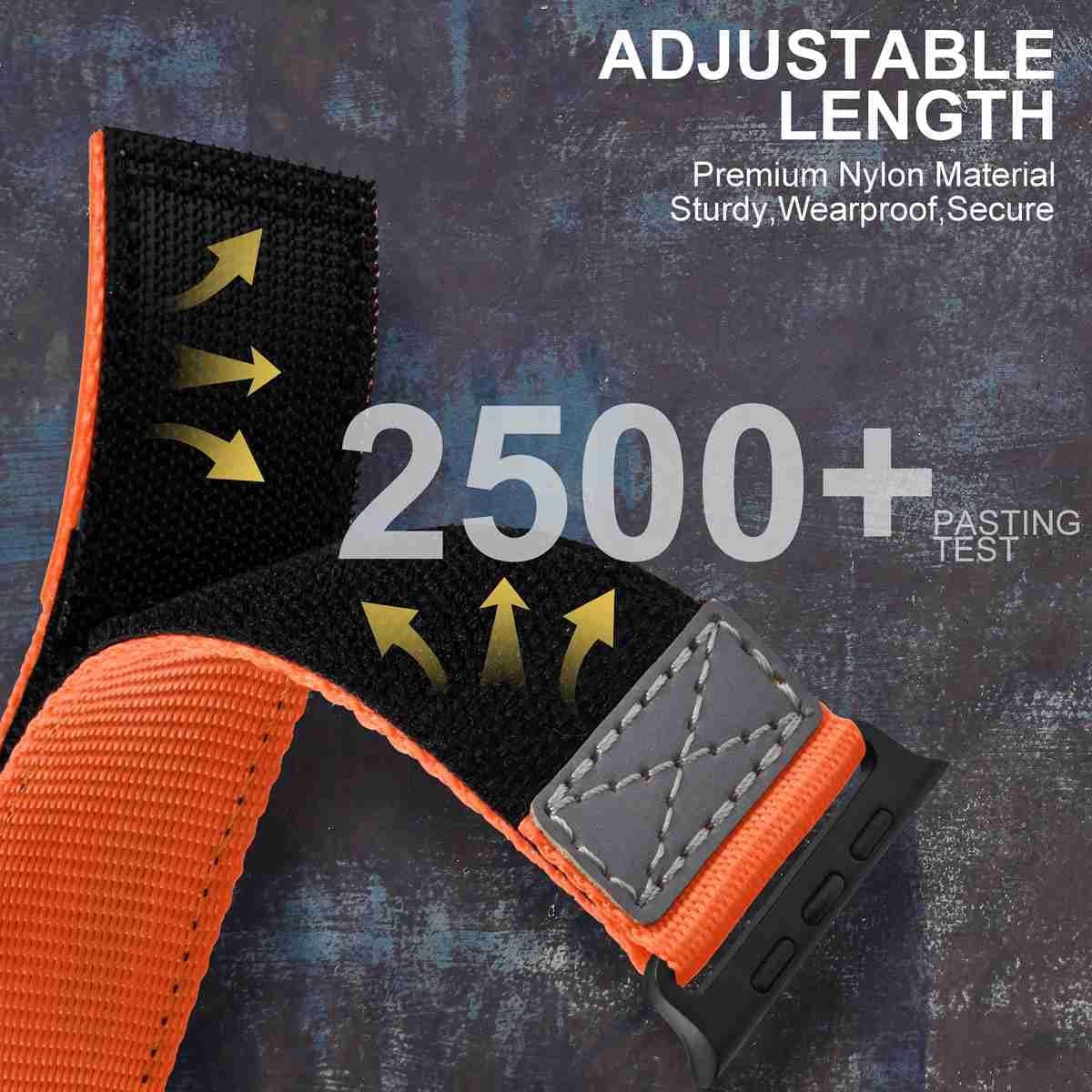 Rugged Nylon Band Compatible with Apple Watch Series 9/8/7 6/5/4/3/2/1/SE/SE2 Ultra 1/2, Sports Strap Woven Design for Iwatch 49Mm 42Mm/44Mm/45Mm 38Mm/40Mm/41Mm