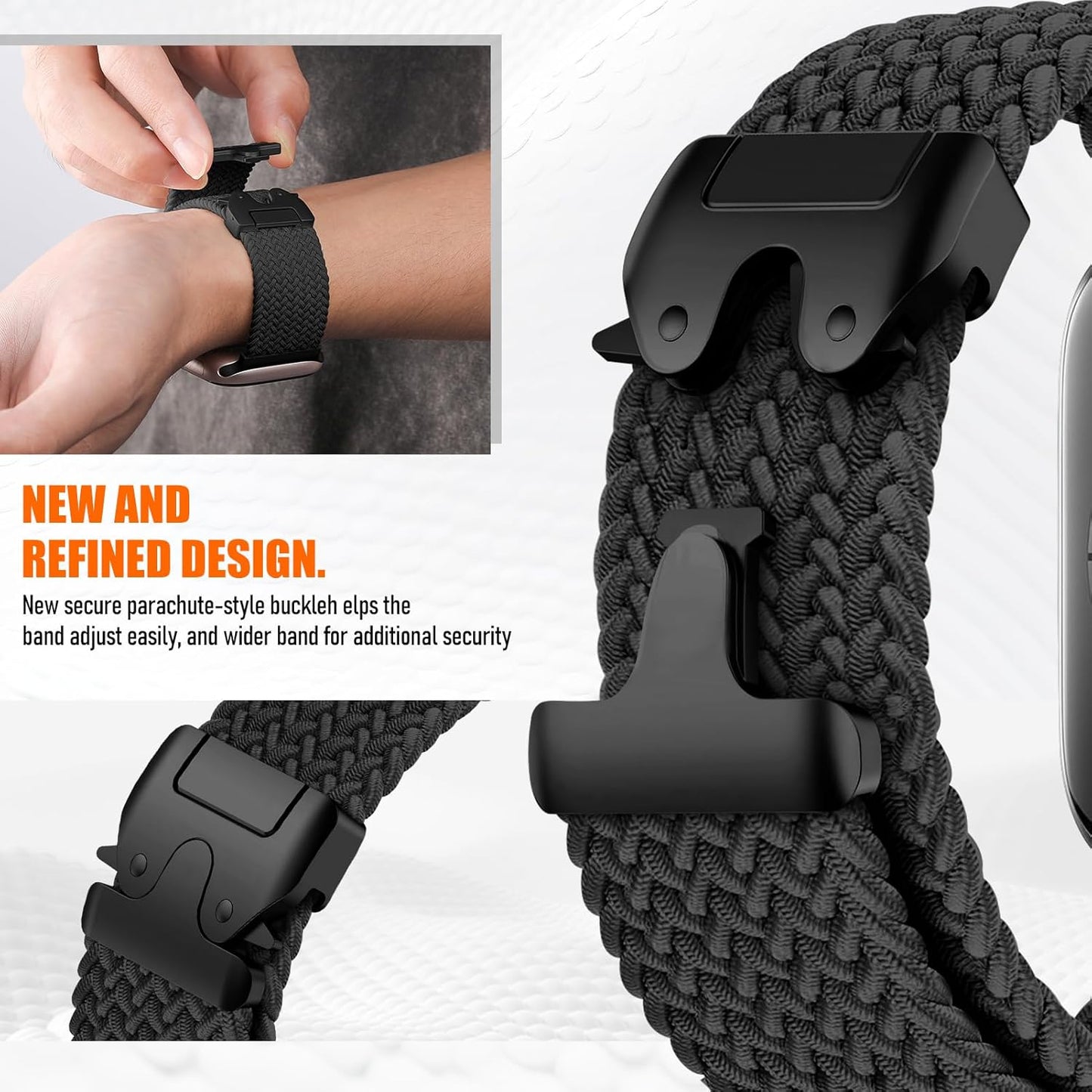 Braided Solo Loop for Apple Watch Ultra/2 Bands 49Mm 46Mm 45Mm 44Mm 42Mm Men/Women,Parachute Buckle Stretchy Elastic Nylon Sport Strap Wristband for Iwatch Bands Series 10 9 8 7 6 5 4 3 SE/2