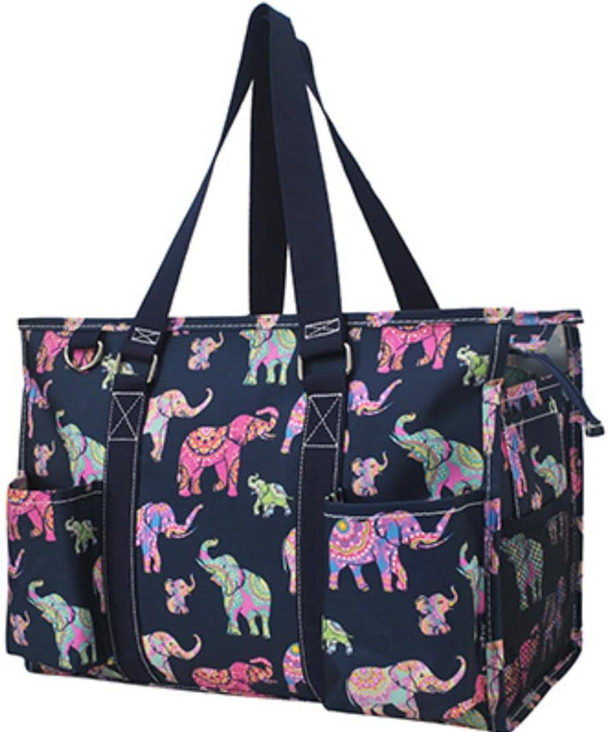 Utility Water Resistant Tote Bag, Top Zipper Closure, Perfect Gifts for Working Women, Nurses, Gym Bag