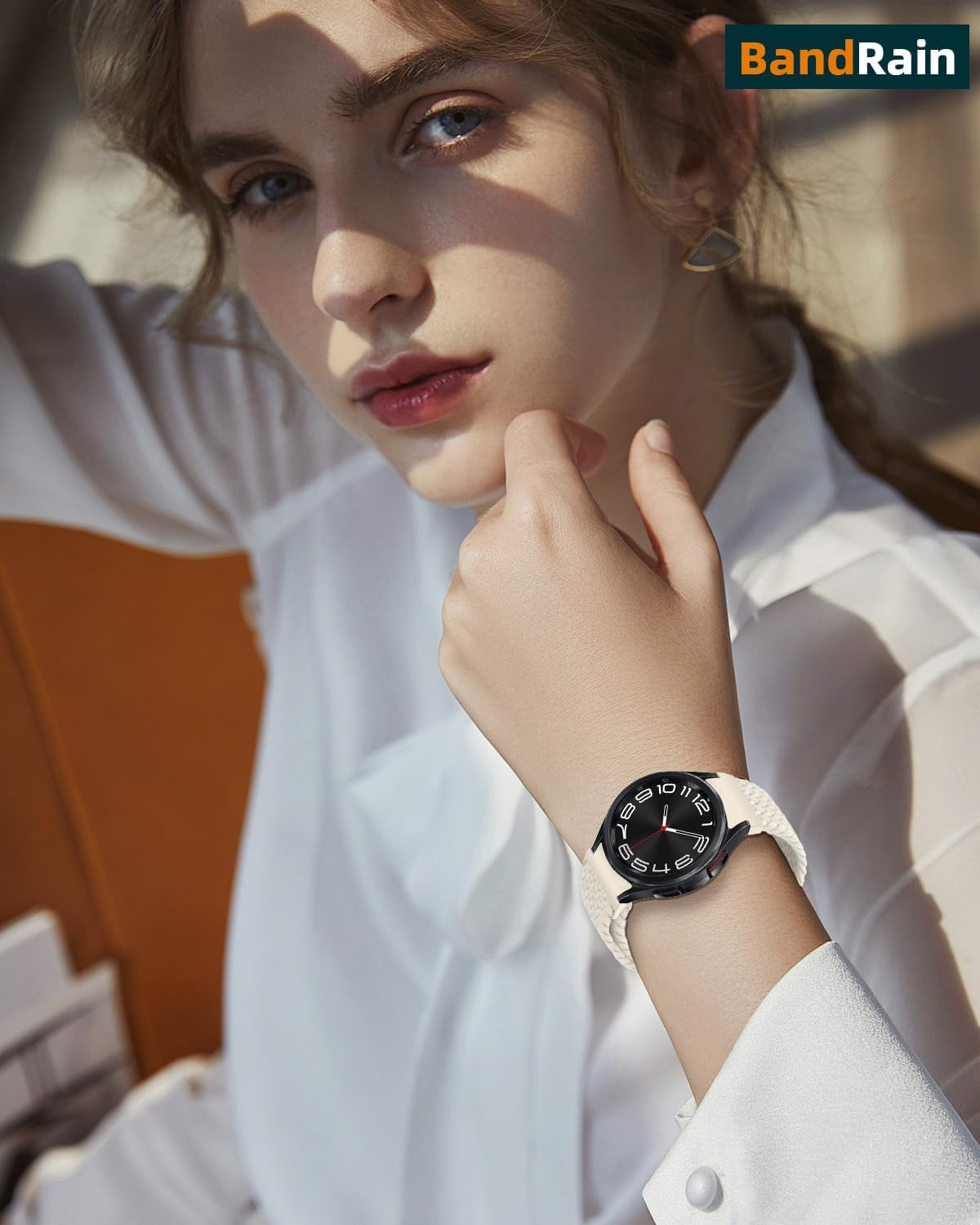 One Click No Gap Braided Bands Compatible with Samsung Galaxy Watch 7 6 4 5 FE Band 40Mm 44Mm/Galaxy Watch 6 4 Classic 47Mm 43Mm 42Mm 46Mm/Watch 5 Pro 45Mm, 20Mm Elastic Nylon Sport Straps Men Women