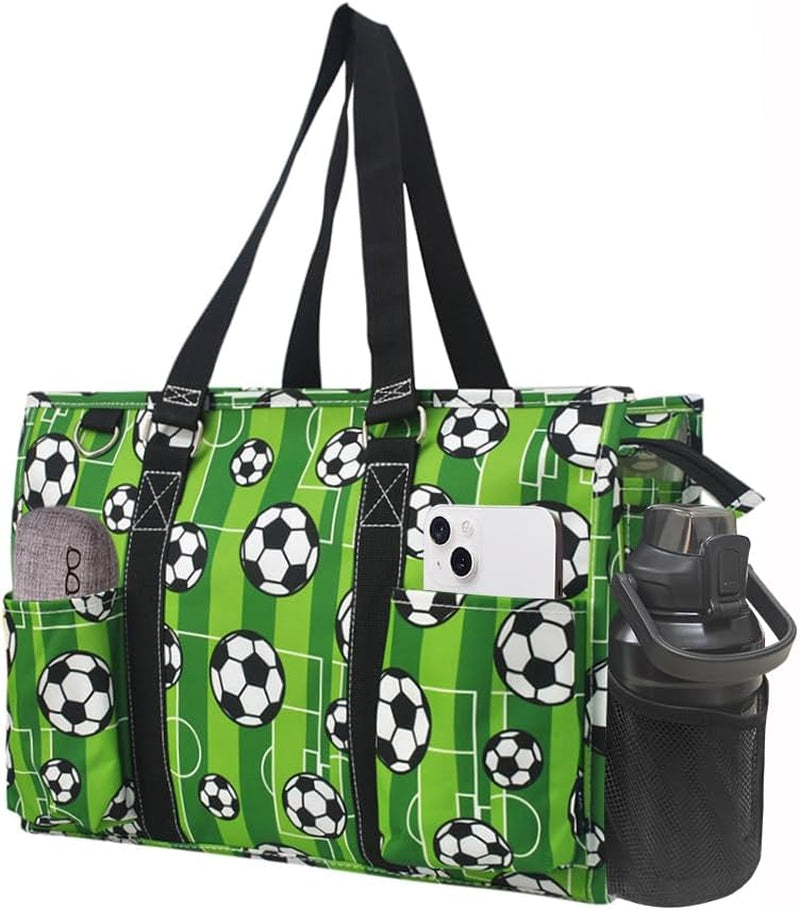 Utility Water Resistant Tote Bag, Top Zipper Closure, Perfect Gifts for Working Women, Nurses, Gym Bag