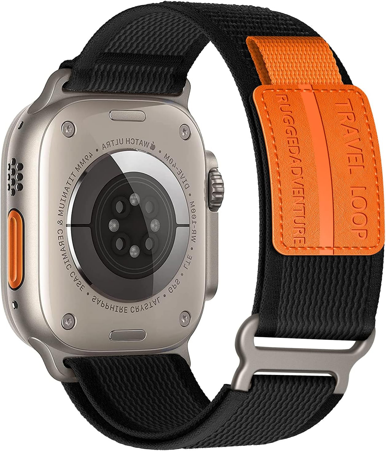 Trail Loop Nylon Band - Compatible with Apple Watch Ultra 2 Band 49Mm 46Mm 45Mm 44Mm 42Mm 41Mm 40Mm 38Mm Men Women,Rugged Braided Elastic Weave Sport Strap for Iwatch Ultra Series 10/9/8/7/6/SE/5/4/3