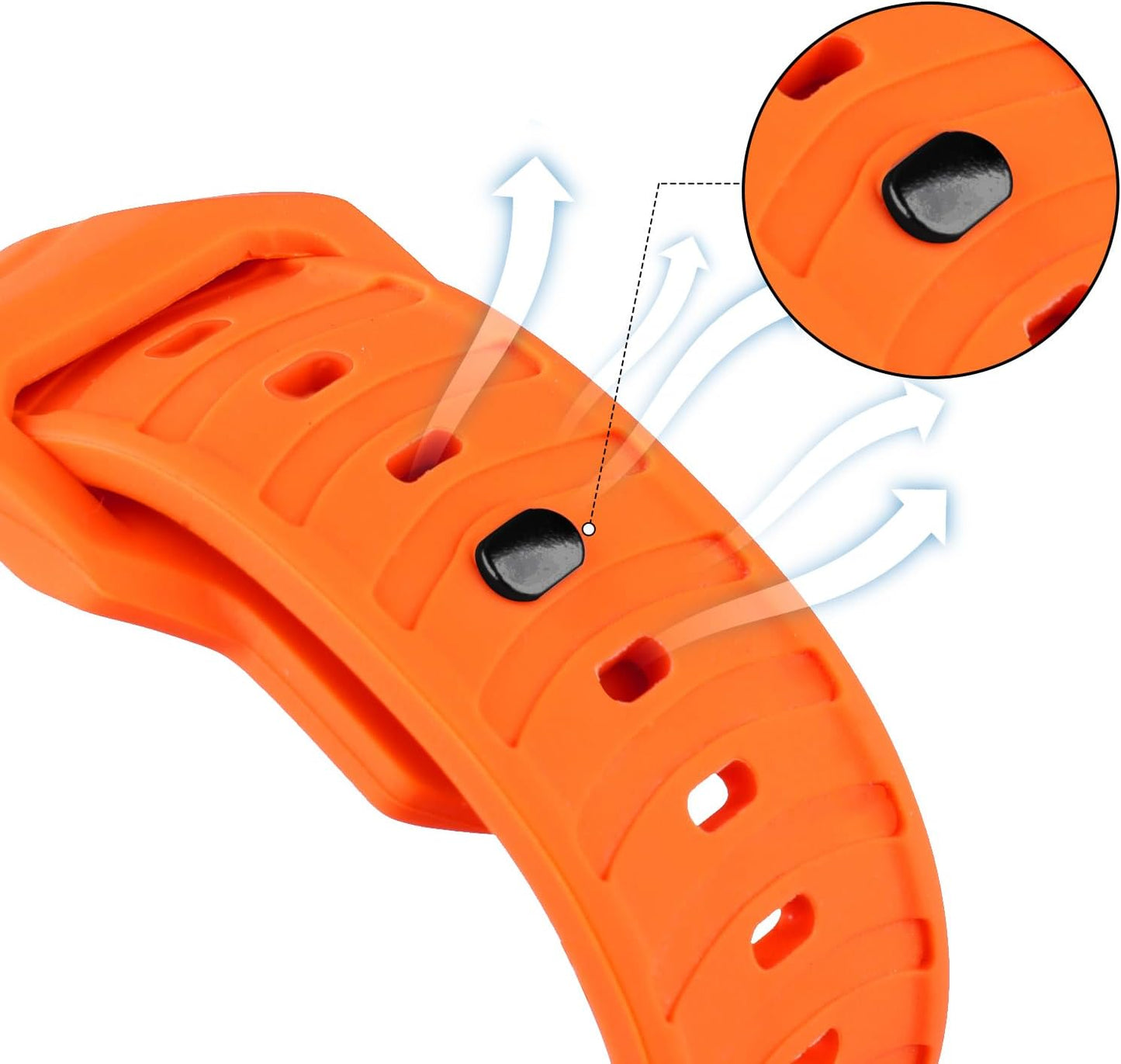 Band Compatible with Apple Watch 42Mm 44Mm 45Mm 49Mm, Replacement Silicone Sport Strap for Iwatch Series Ultra 9/8/7/6/5/4/3/2/1 SE Men Women