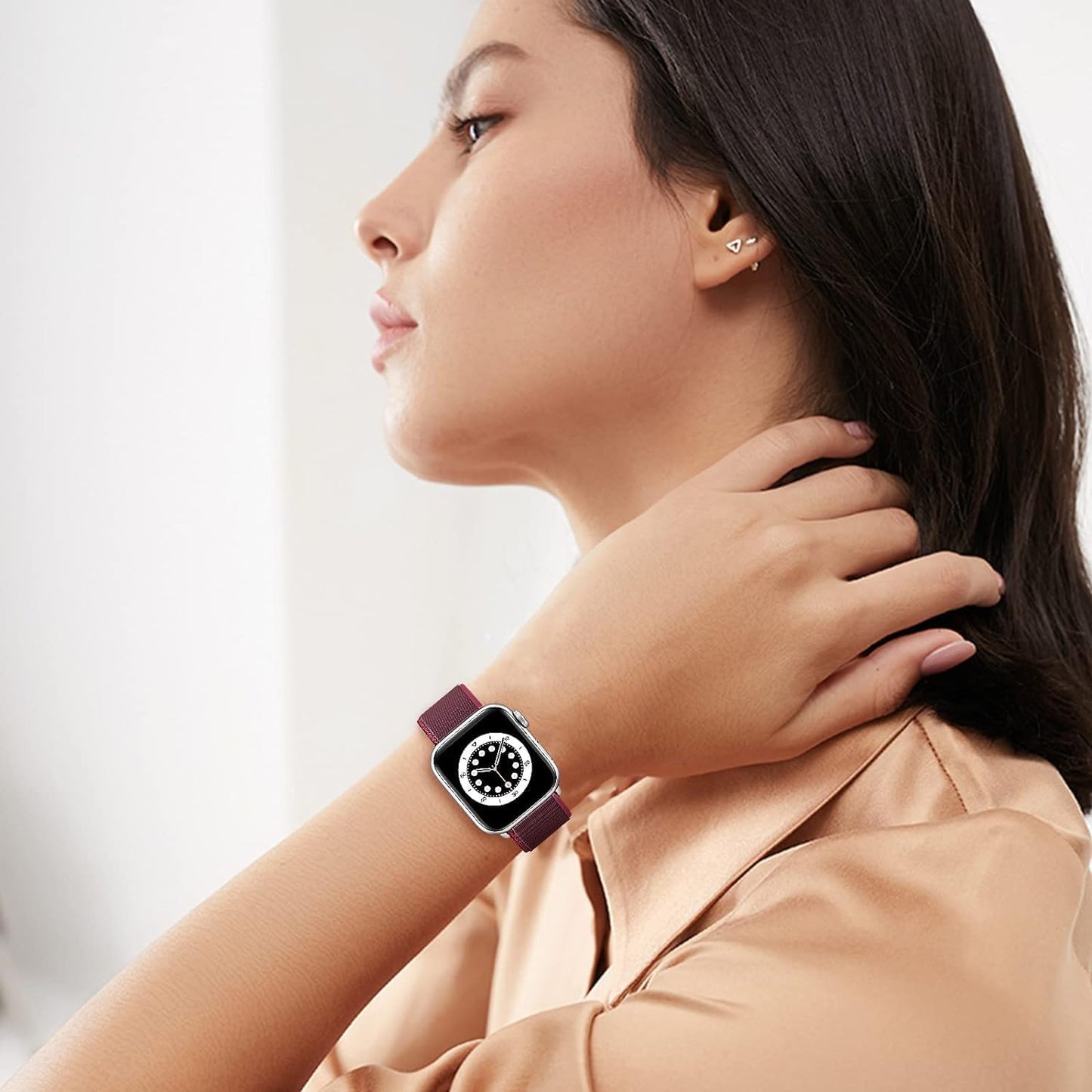 Sport Loop Band Compatible with Apple Watch Bands 38Mm 40Mm 41Mm 42Mm 44Mm 45Mm 46Mm 49Mm Women Men, Soft Stretchy Nylon Solo Loop Bands for Iwatch Ultra/Ultra 2 Series 10 9 8 7 SE 6 5 4 3 2 1