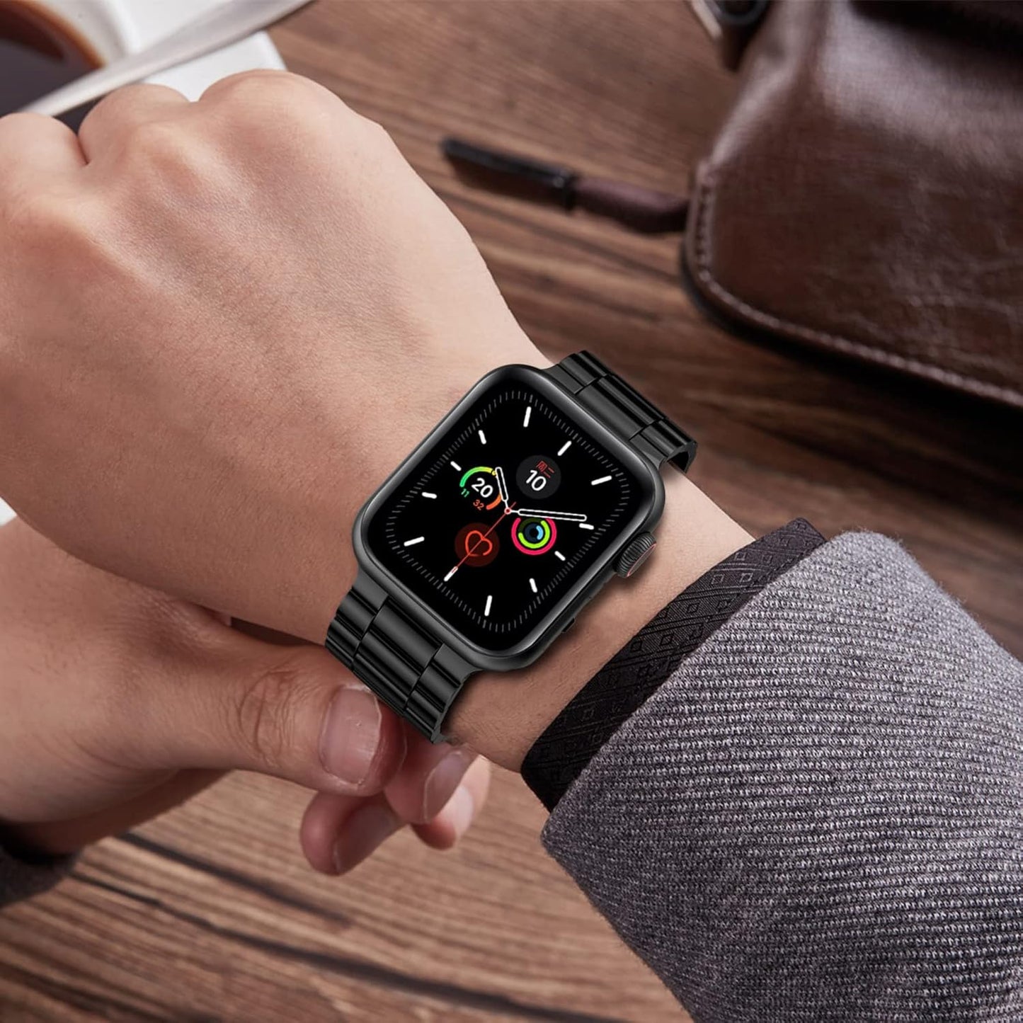 Stainless Steel Apple Watch Band for Apple Watch 49Mm 45Mm 44Mm 42Mm 41Mm 40Mm 38Mm, Waterproof Iwatch Band for Iwatch Series 9 8 7 6 5 4 3 2 1 SE Ultra for Women Men