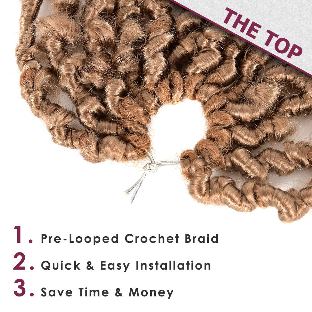6 Packs Butterfly Locs Crochet Hair 12 Inch Pre Looped Distressed Locs Crochet Braids (27#)