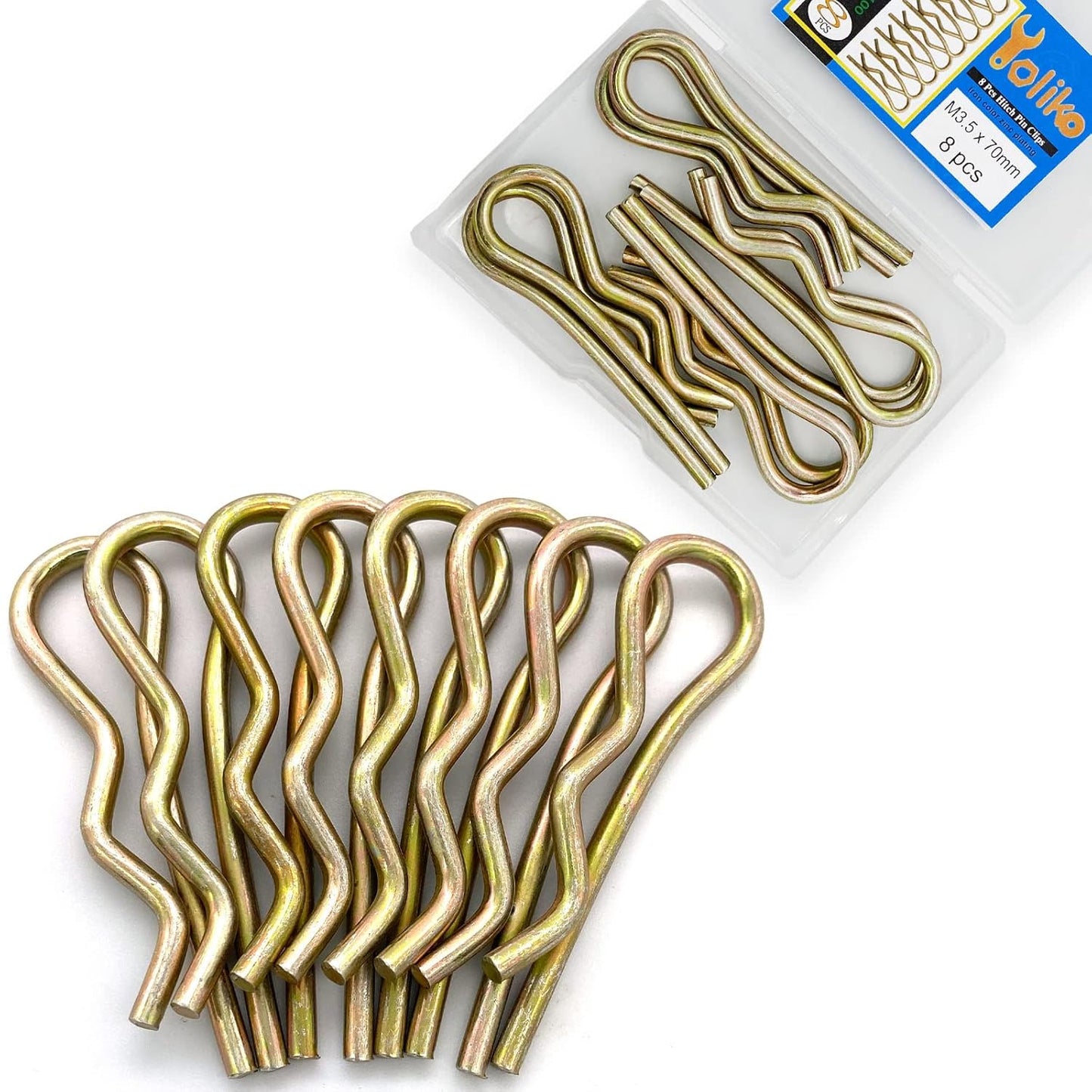 6 Pcs Heavy Duty Hitch Pins Clip R Clips Spring Retaining Wire Hair Pins Cotter Pin Strong Spring Rubber-Coated Grip R Clip for Trailer Tractors Mower Carts Truck Pin Clip M3.5X75Mm TRUCK DRIVER