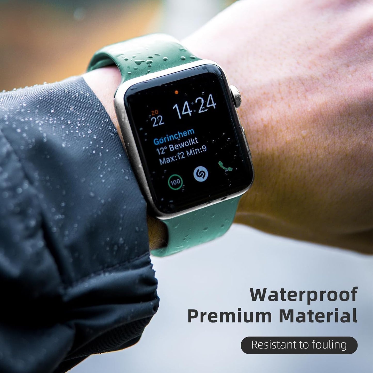 Sport Bands Compatible with Apple Watch Band 38Mm 40Mm 41Mm 42Mm 44Mm 45Mm 46Mm 49Mm,Soft Silicone Waterproof Strap Compatible with Iwatch Bands Series 9 Ultra 8 7 6 5 4 3 2 1 SE Universal