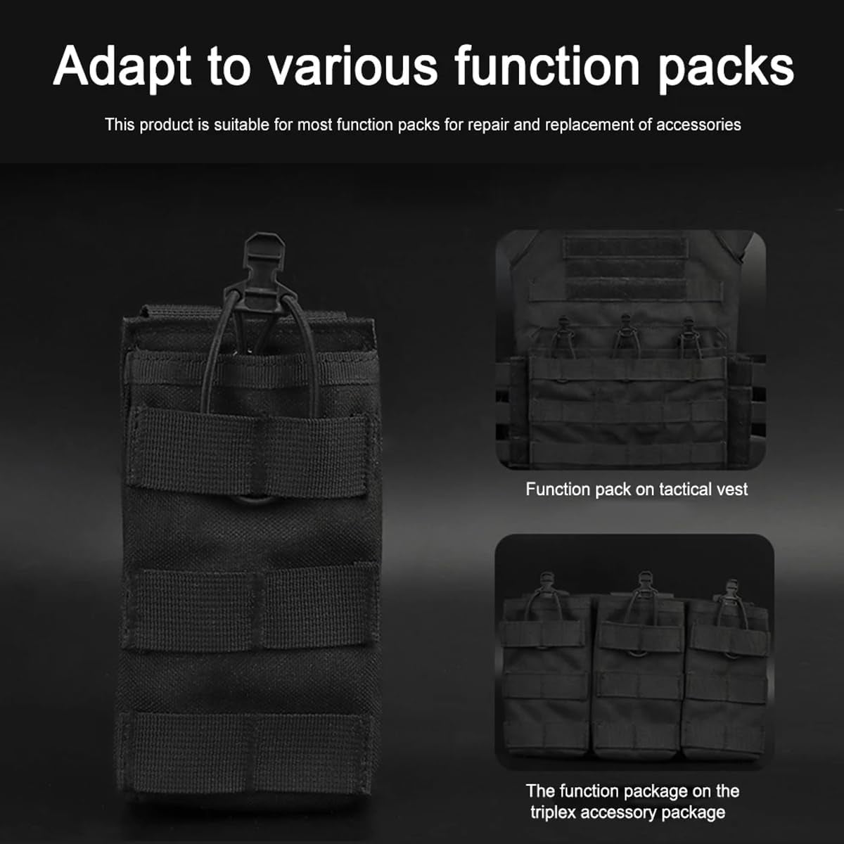 4Pcs Magazine Bag Pull Tab Adjustable Shock Cord Retainer Magazine Pouch Portable Nylon Pull Tab Accessories for Mag Pouch Vest