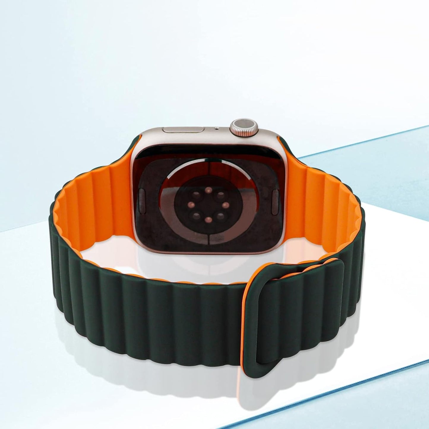 Silicone Magnetic Watch Bands Compatible with Apple Watch Band 38/40/41Mm 42/44/45/49Mm for Women Men, Soft Silicone Watch Band with Strong Magnetic Closure Compatible for Iwatch Series 8 7 6 5 4 3 2 1 SE
