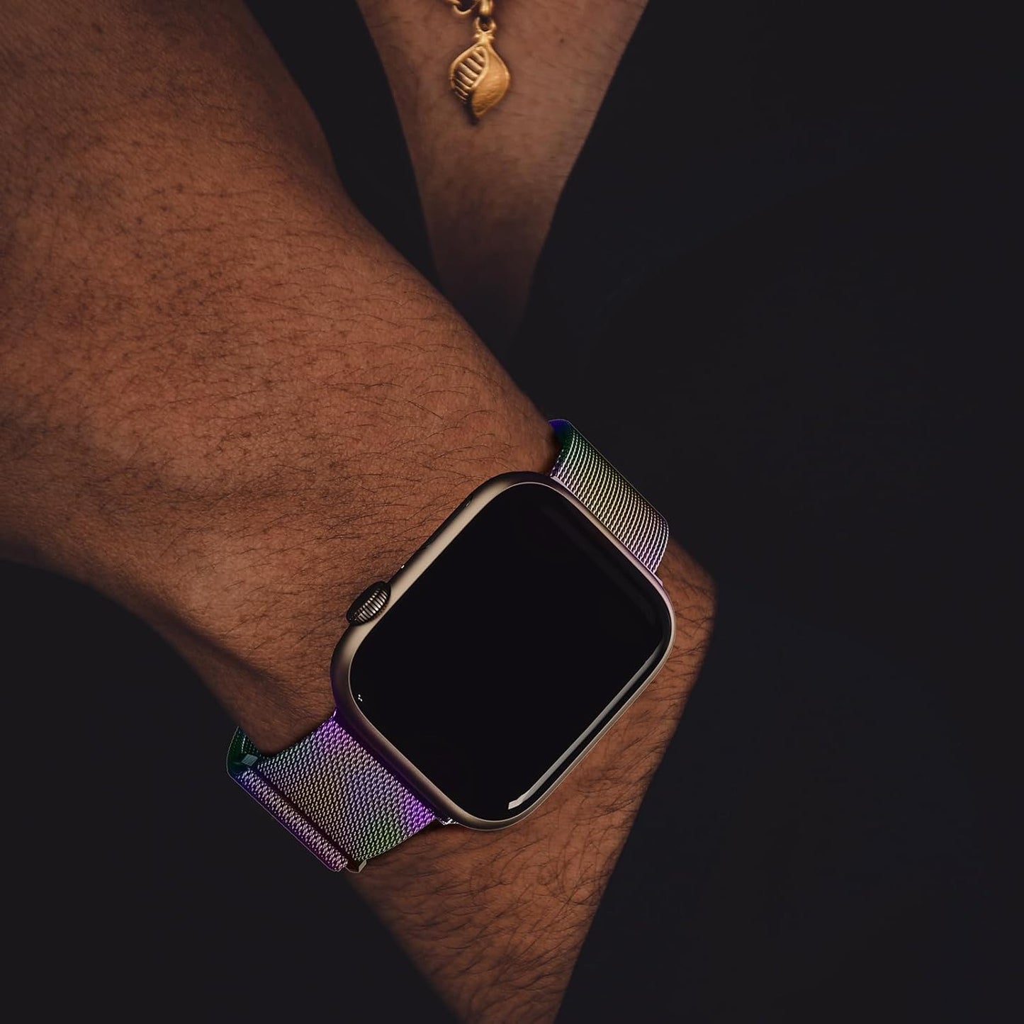 Magnetic Loop Band Compatible with Apple Watch S9/8/7/6/5/4/3 38/40/41/42/44/45/49Mm, Ultra 1/2 49MM, Classy Stainless Steel Metal Mesh Strap Fit Iwatch SE, Women Men