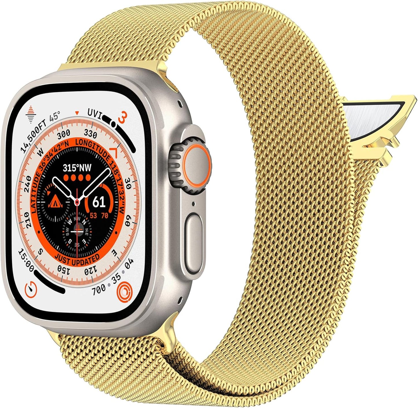 Milanese Mesh Loop Compatible with Apple Watch Band 40Mm 41Mm 38Mm 42Mm Series 10 9 8 7 SE 6 5 4 3 2 1 Men & Women, Stainless Steel Wider Metal Strap with Magnetic Clasp for Iwatch Bands