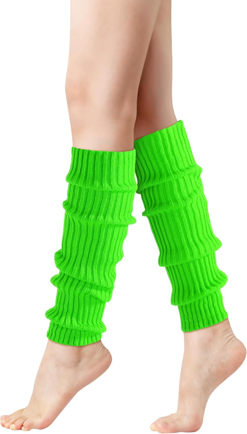Leg Warmers for Women - Leg Warmers 80S Ribbed Knitted Long Socks for Yoga Party Sports Fashion Accessories