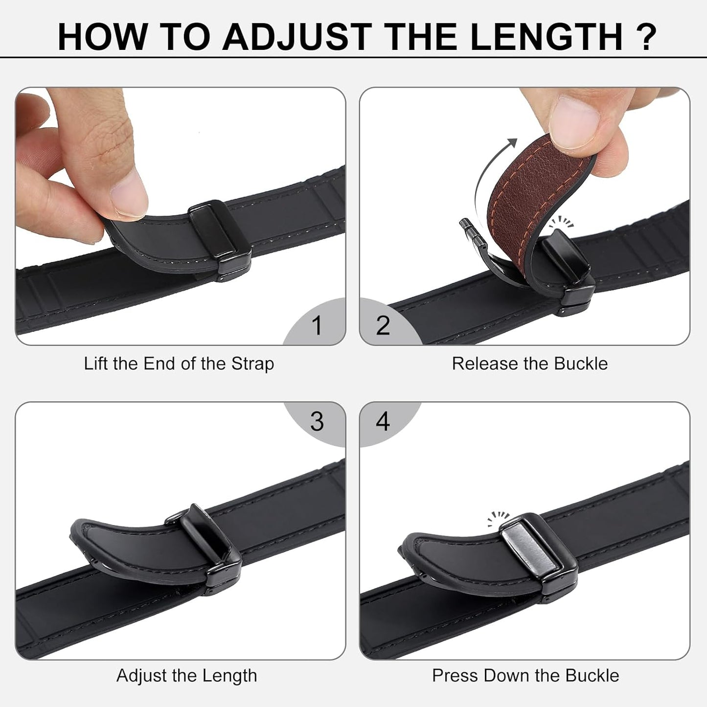 Magnetic Leather Watch Band Compatible with Apple Watch Band 49Mm 45Mm 44Mm 42Mm, Genuine Leather with Magnetic Buckle Replacement Strap Compatible with Apple Watch Ultra Series