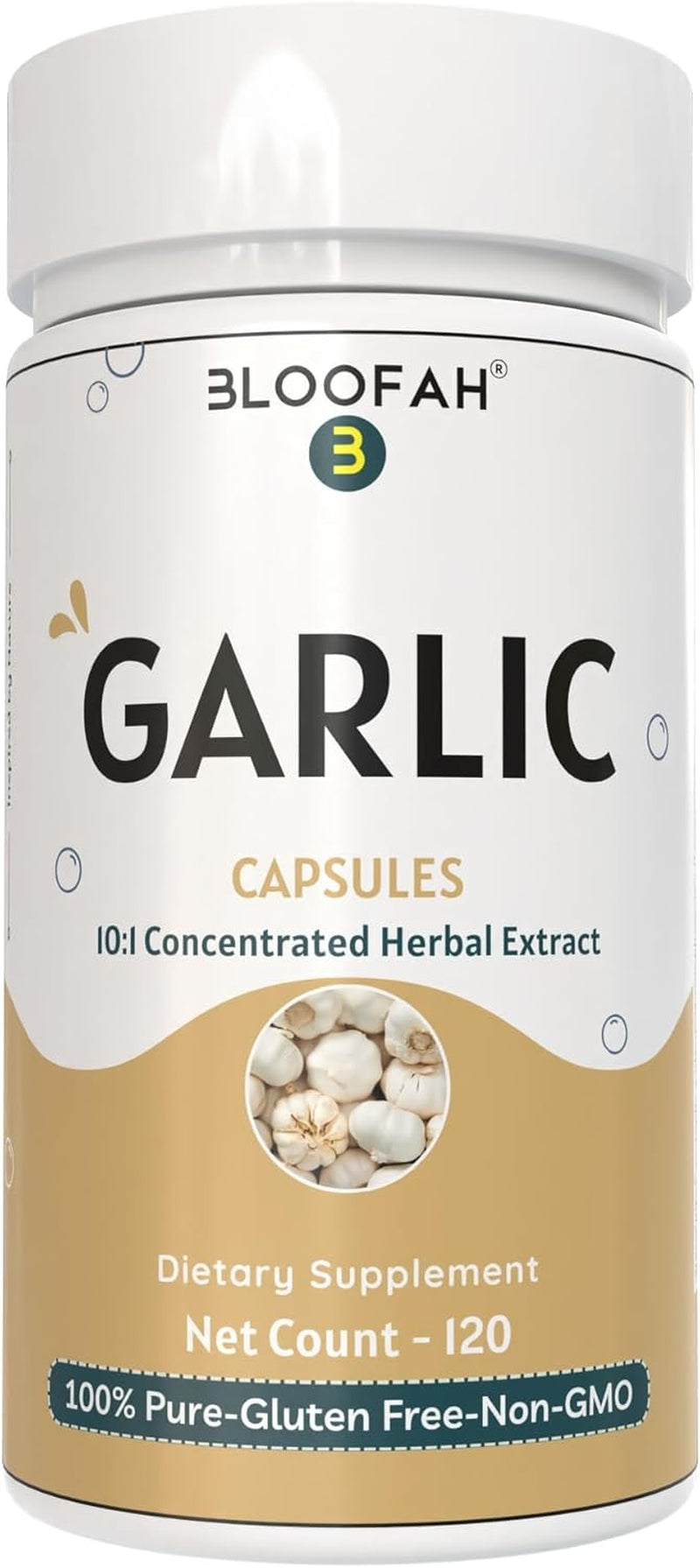 Garlic Capsules 500Mg | Concentration of 10:1 Extract Powder |Allium Sativum Herbal Supplement | Natural, Non-Gmo, Gluten-Free, No Artificial Additives (60 Count (Pack of 1)) TLBH