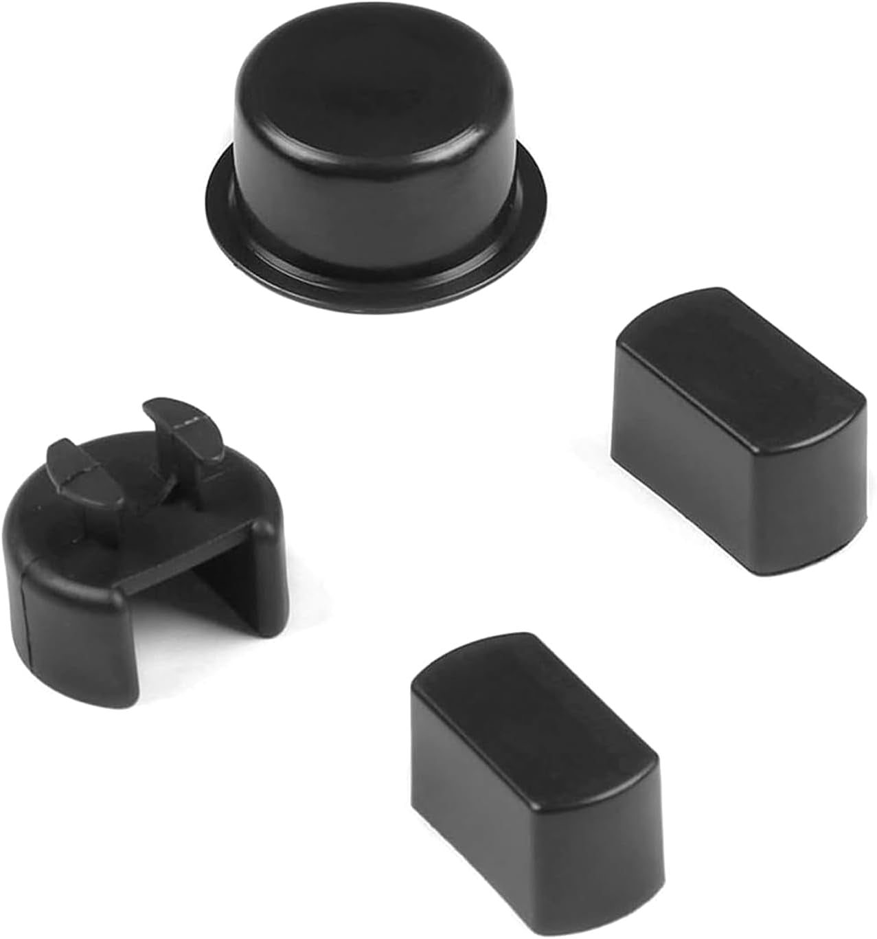 4 PCS Car Tailgate Hinge Insert, Multi-Spec Plug-In Protection Replacement, Tailgate Pivot Bushing Repair Accessories, Compatible with Dodge Ram 1500 2500 3500 and Ford F-Series (Black)