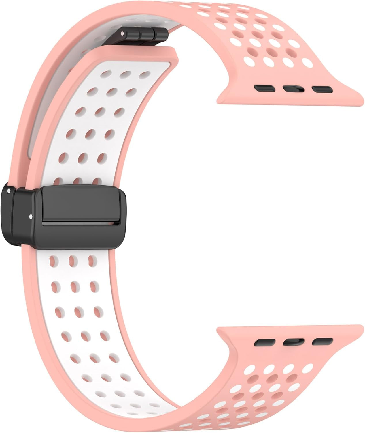 Compatible with Apple Watch Band for Women,Colorful Design,Magnetic Link,Breathable,Foldable,Magnetic Silicone Band,Iwatch Band,Smartwatch Band