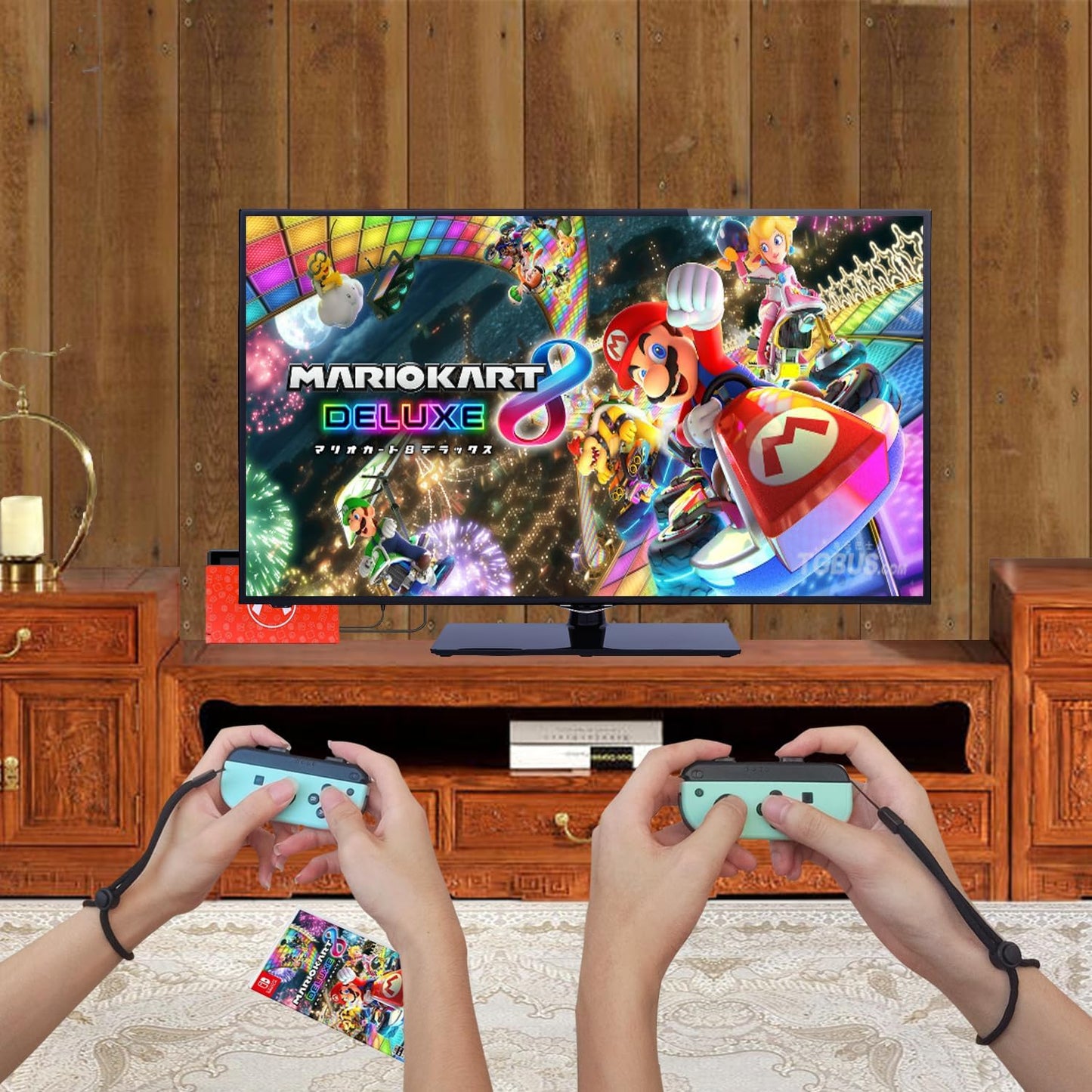 2 Pack Wrist Strap for Switch Joycon - Replacement Accessories for Joy Con Straps (Black)