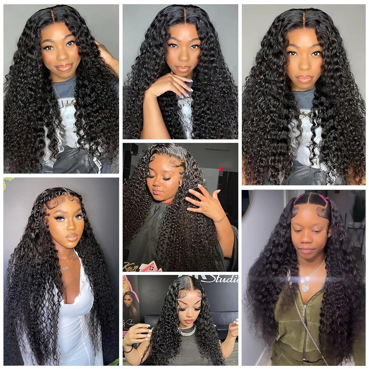 Deep Wave 4X4 Lace Closure Brazilian Human Hair 150% Density 12A Unprocessed Wet and Wavy 4X4 Lace Closure with Baby Hair Free Part Natural Black 10Inch