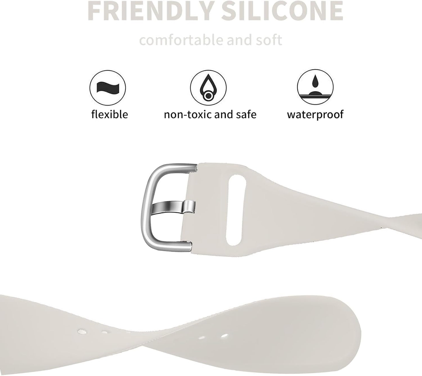 Sports Silicone Band for Iwatch Bands Series 9 8 7 6 5 4 3 2 1 SE Ultra,Women and Men,Waterproof Band Compatible with Apple Watch Band 38Mm 40Mm 41Mm 42Mm 44Mm 45Mm 49Mm