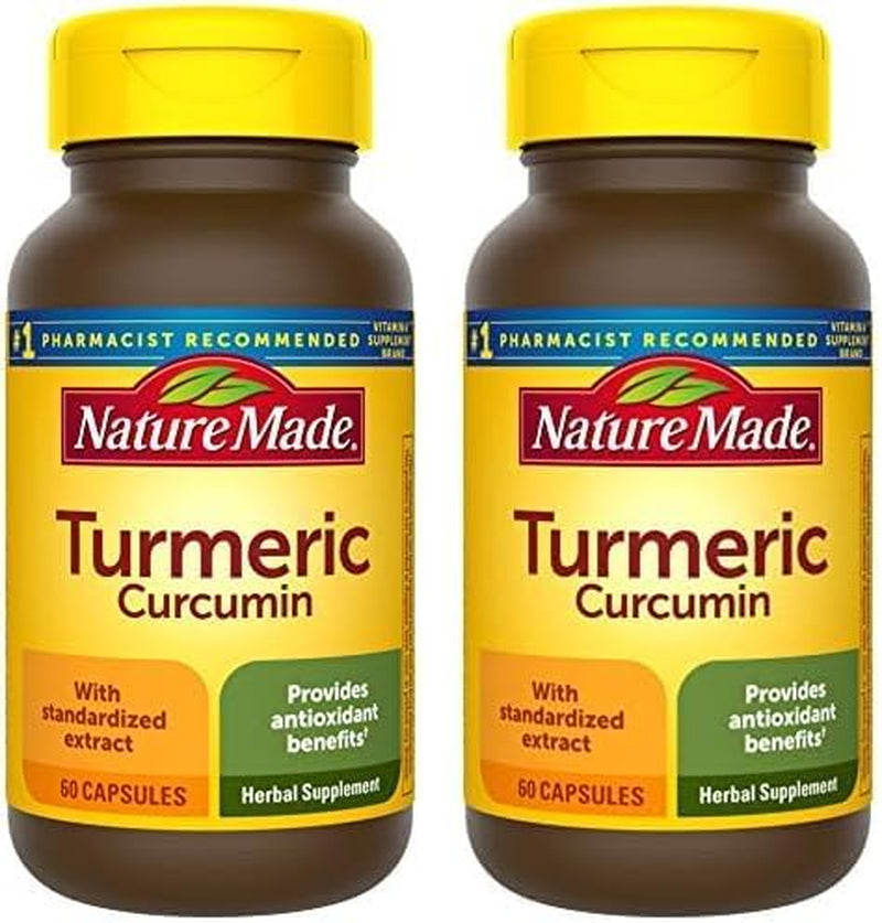 Turmeric 500 Mg Capsules, 60 Count for Antioxidant Support TLBH