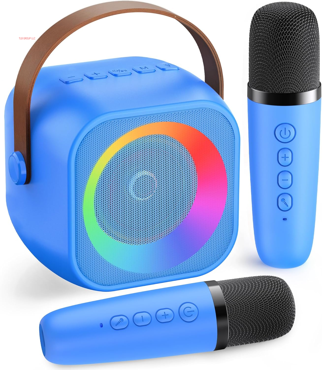 Mini Karaoke Machine, Portable Bluetooth Karaoke Speaker with 2 Wireless Microphones and Party Lights for Kids and Adults, Birthday Gifts for Girls Boys Family Home Party