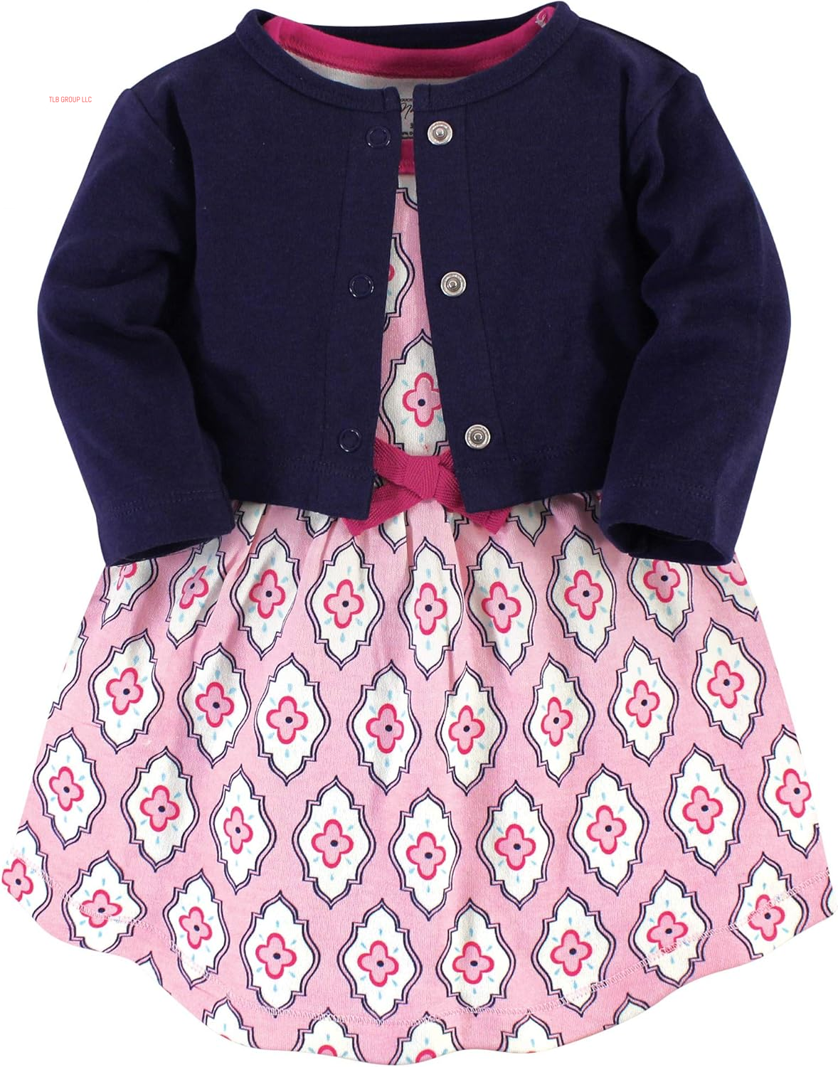 Baby Girl Organic Cotton Dress and Cardigan