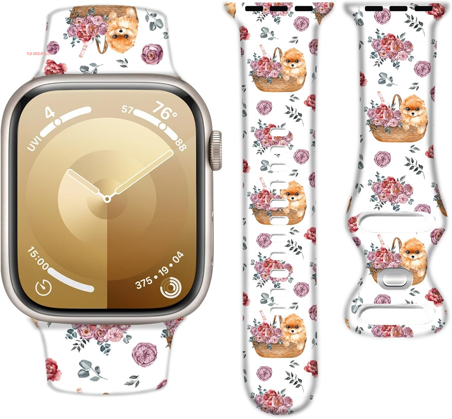 Silicone Watch Band Compatible with Apple Watch 38Mm 40Mm 41Mm, Soft Adjustable Waterproof Strap for Women and Men,Cute Fadeless Pattern for Iwatch Series 10 9 8 7 6 5 4 3 2 1 SE Ultra 2/1